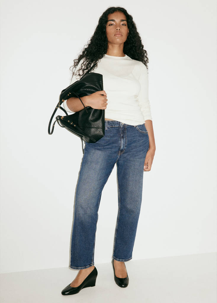 Newmom comfort high-rise jeans — Dark Blue