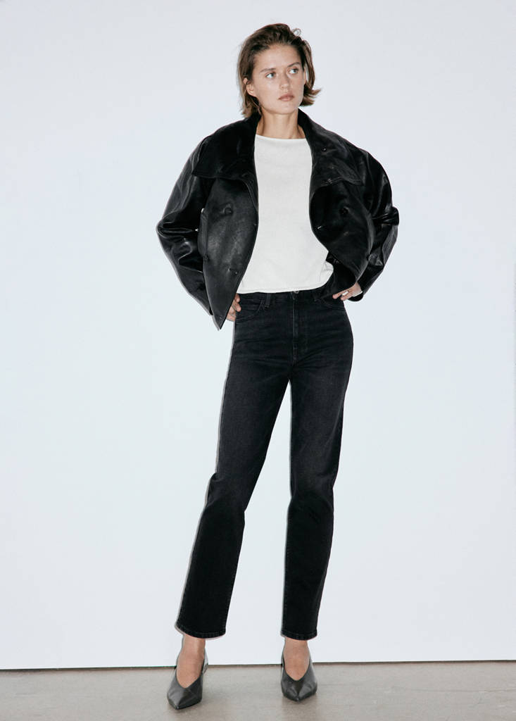Newmom comfort high-rise jeans — Black denim