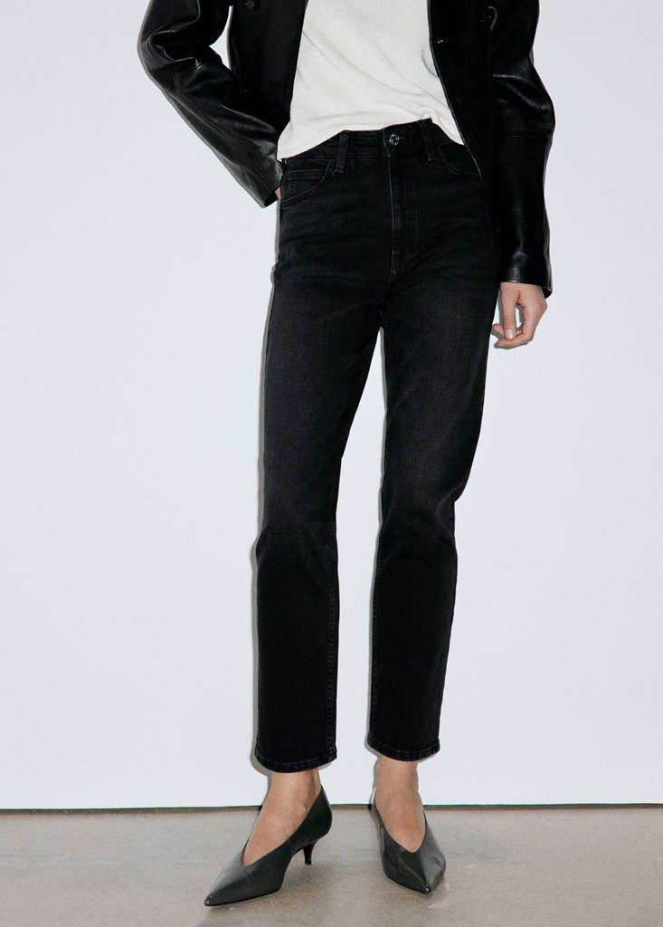 Newmom comfort high-rise jeans — Black denim