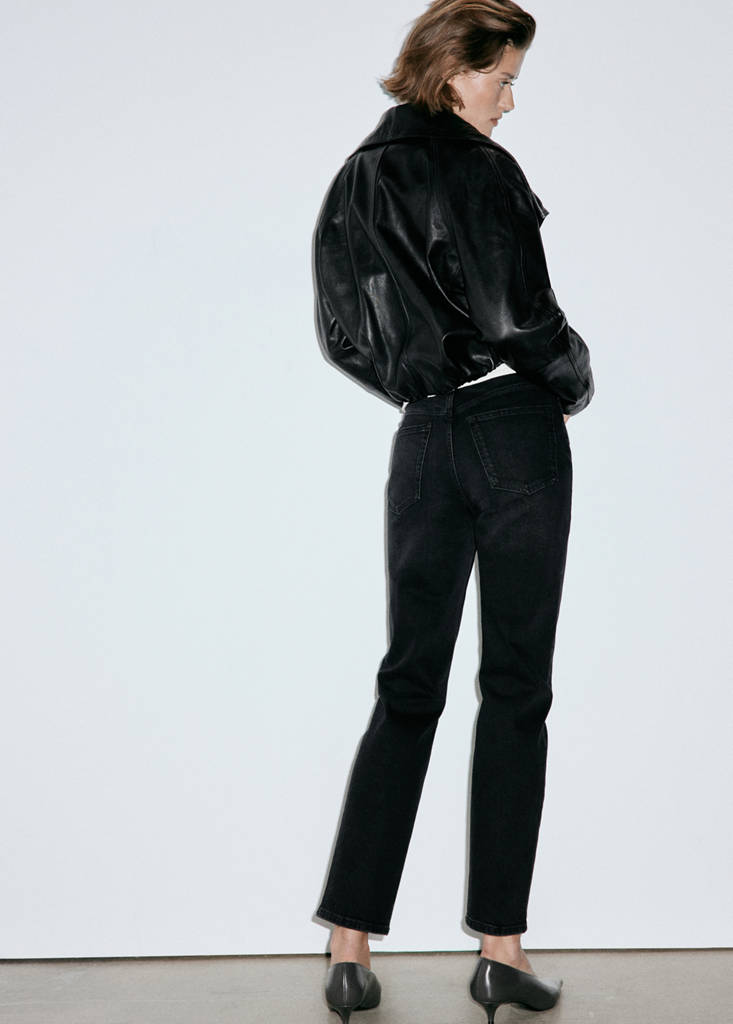 Newmom comfort high-rise jeans — Black denim