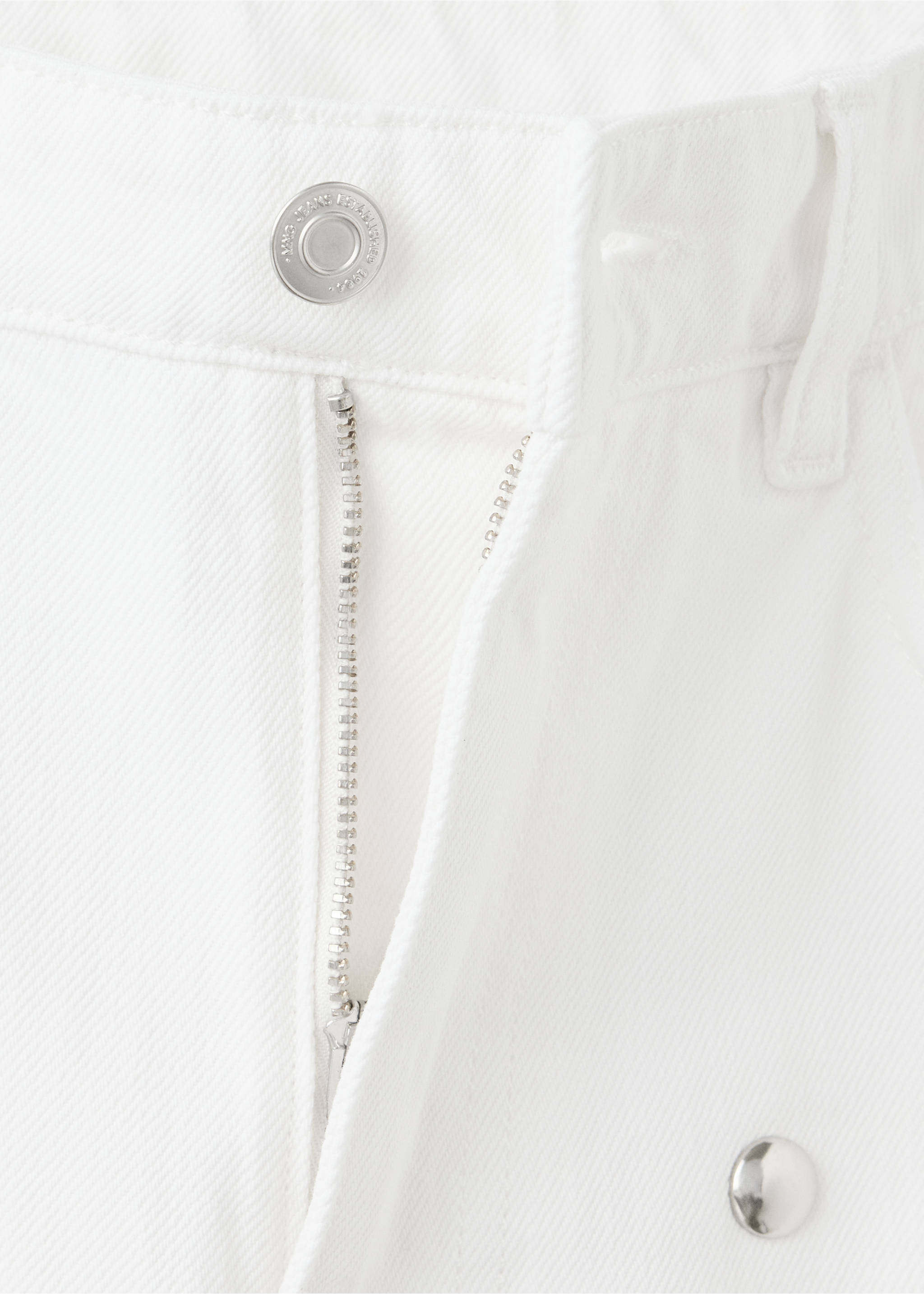 Regular waist studded jeans - Details of the article 0, Off White. Ref: 37004105-00.