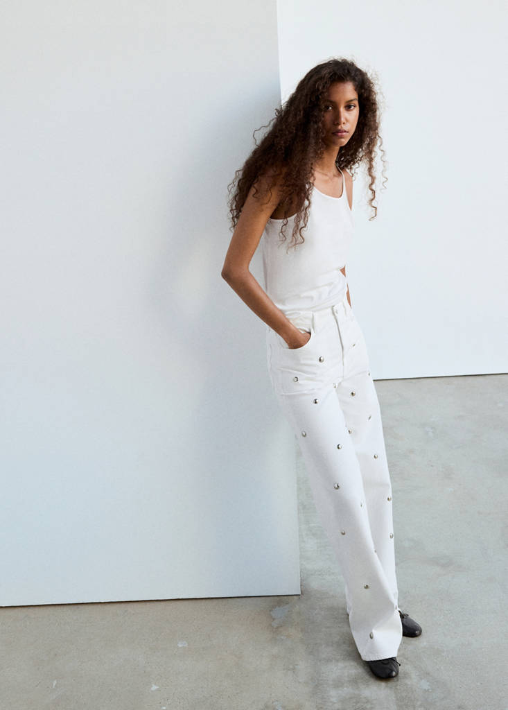 Straight-fit jeans with studs — Off White