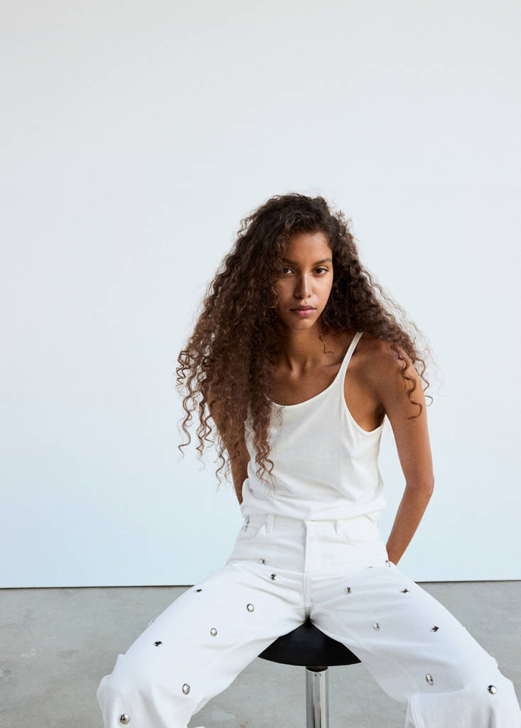 Straight-fit jeans with studs — Off White