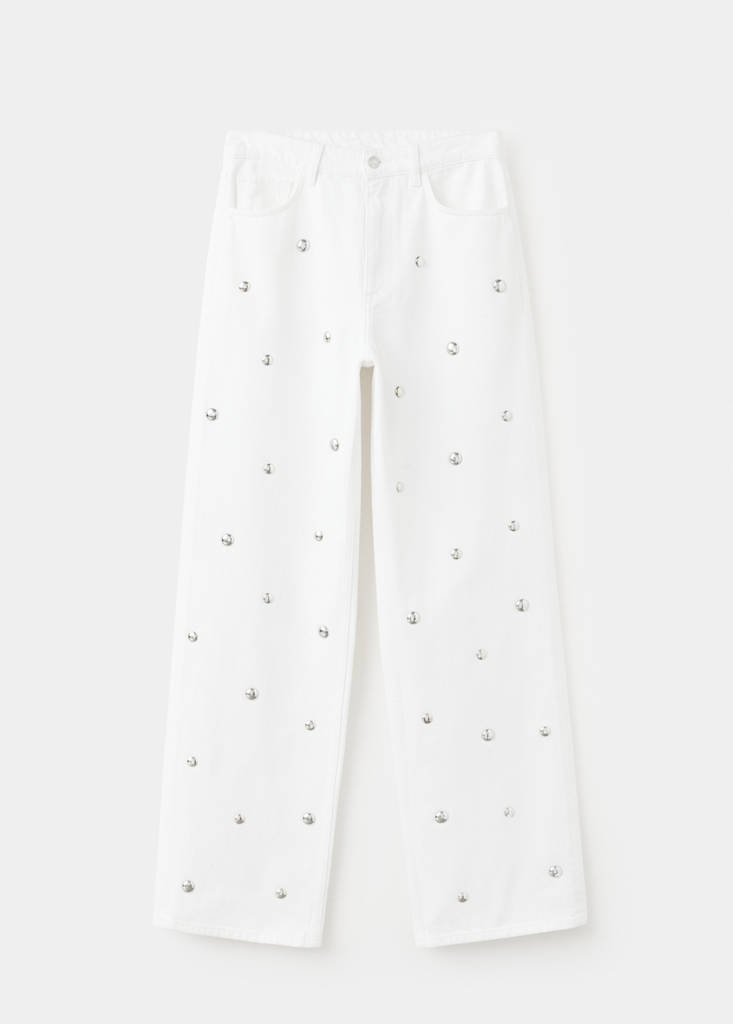 Straight-fit jeans with studs — Off White