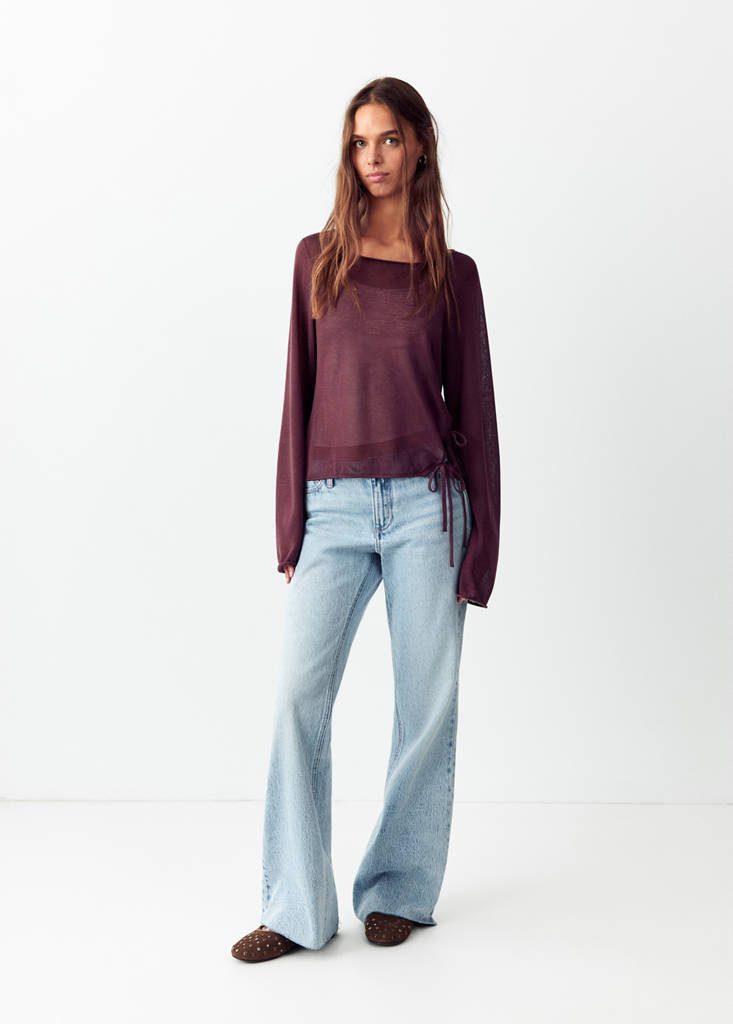 Low waist flare jeans — Medium Blue