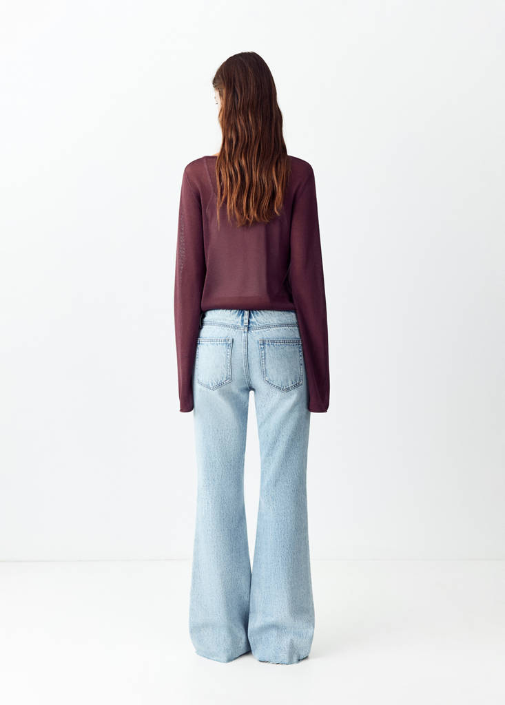 Low waist flare jeans — Medium Blue