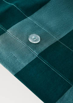 Watercolour Wide Stripes Duvet Cover 135/140 cm Bed — Petrol Blue 3