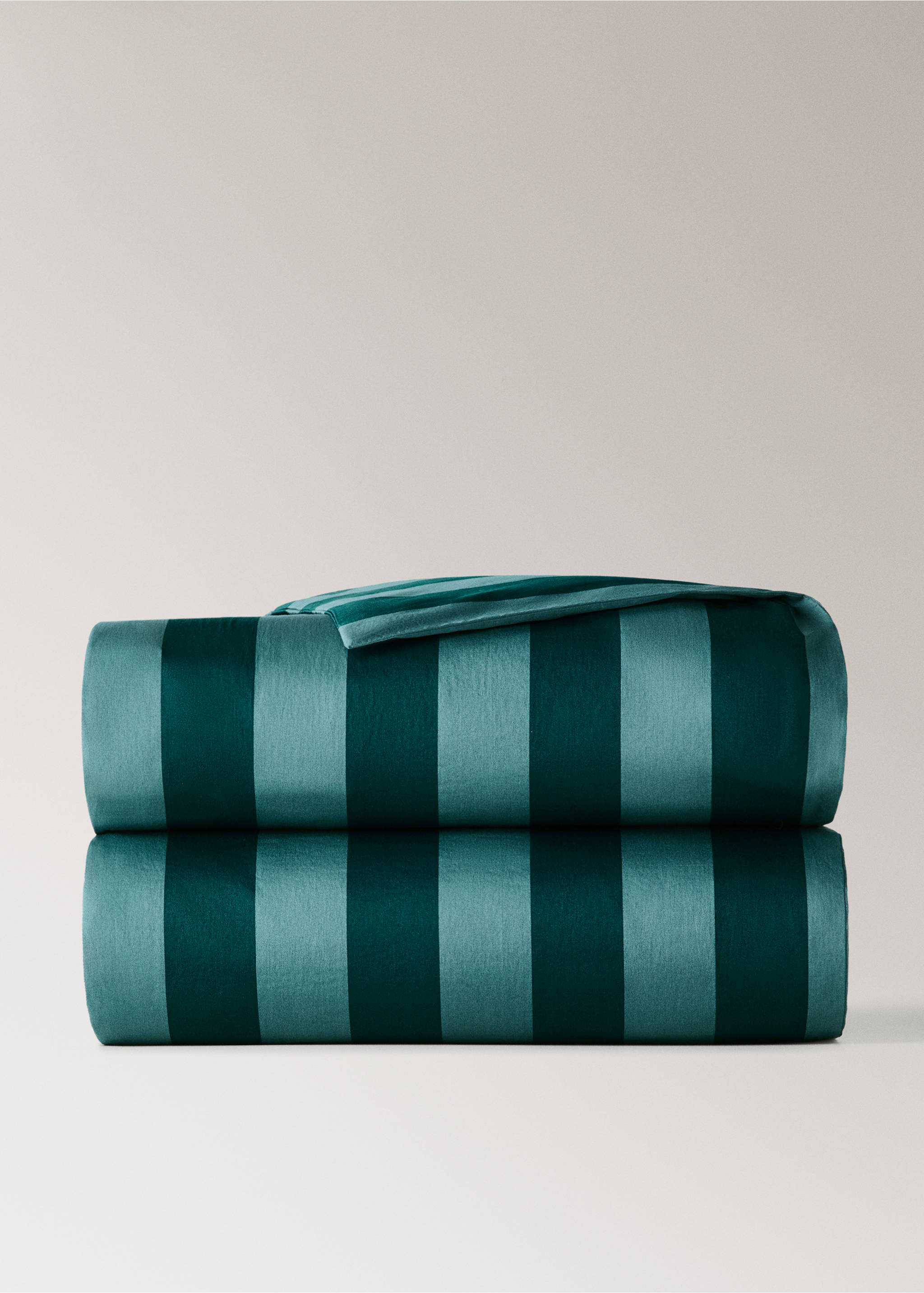 Watercolour Broad Stripes Duvet Cover for 150/160 cm Bed - Article without model, Petrol Blue. Ref: 37004109-00.