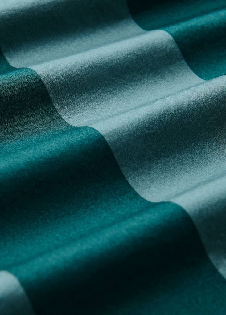Watercolour Wide Stripes Duvet Cover for Bed 180/200 cm — Petrol Blue