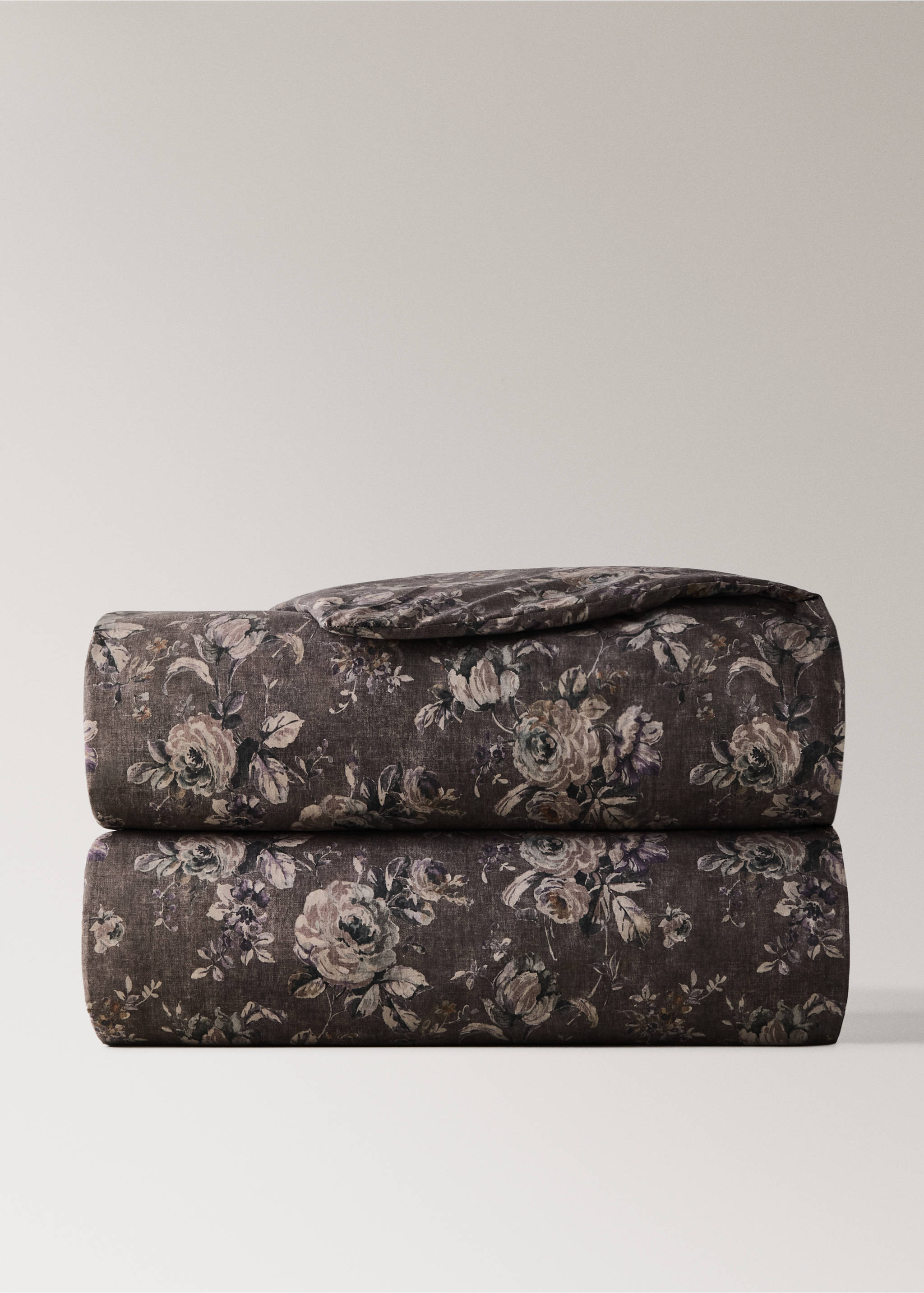100% cotton percale duvet cover for 135/140 cm bed - Article without model, Brown. Ref: 37004116-00.