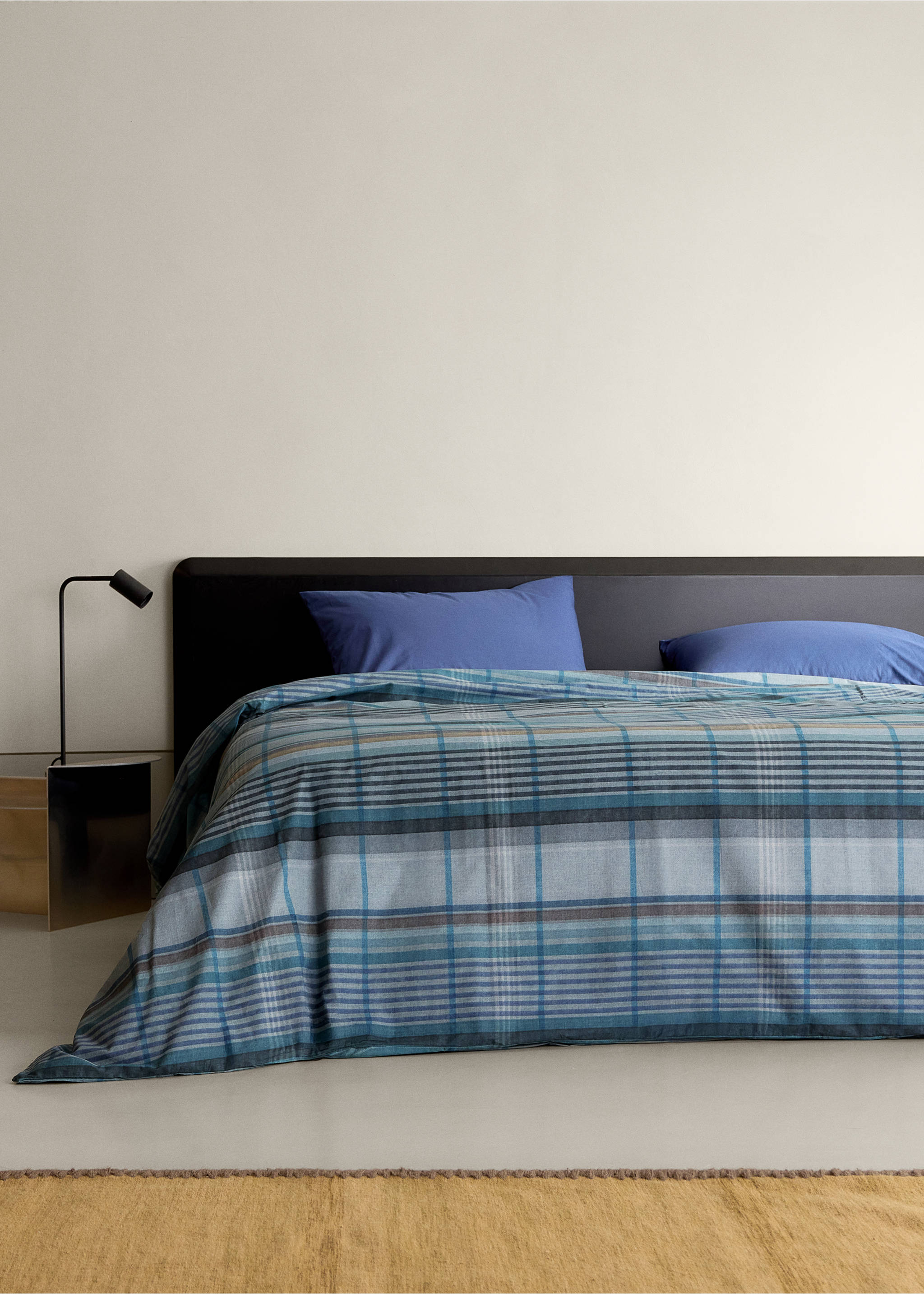 100% cotton percale duvet cover for 150/160 cm bed - General plane, Forest Green. Ref: 37004121-00.