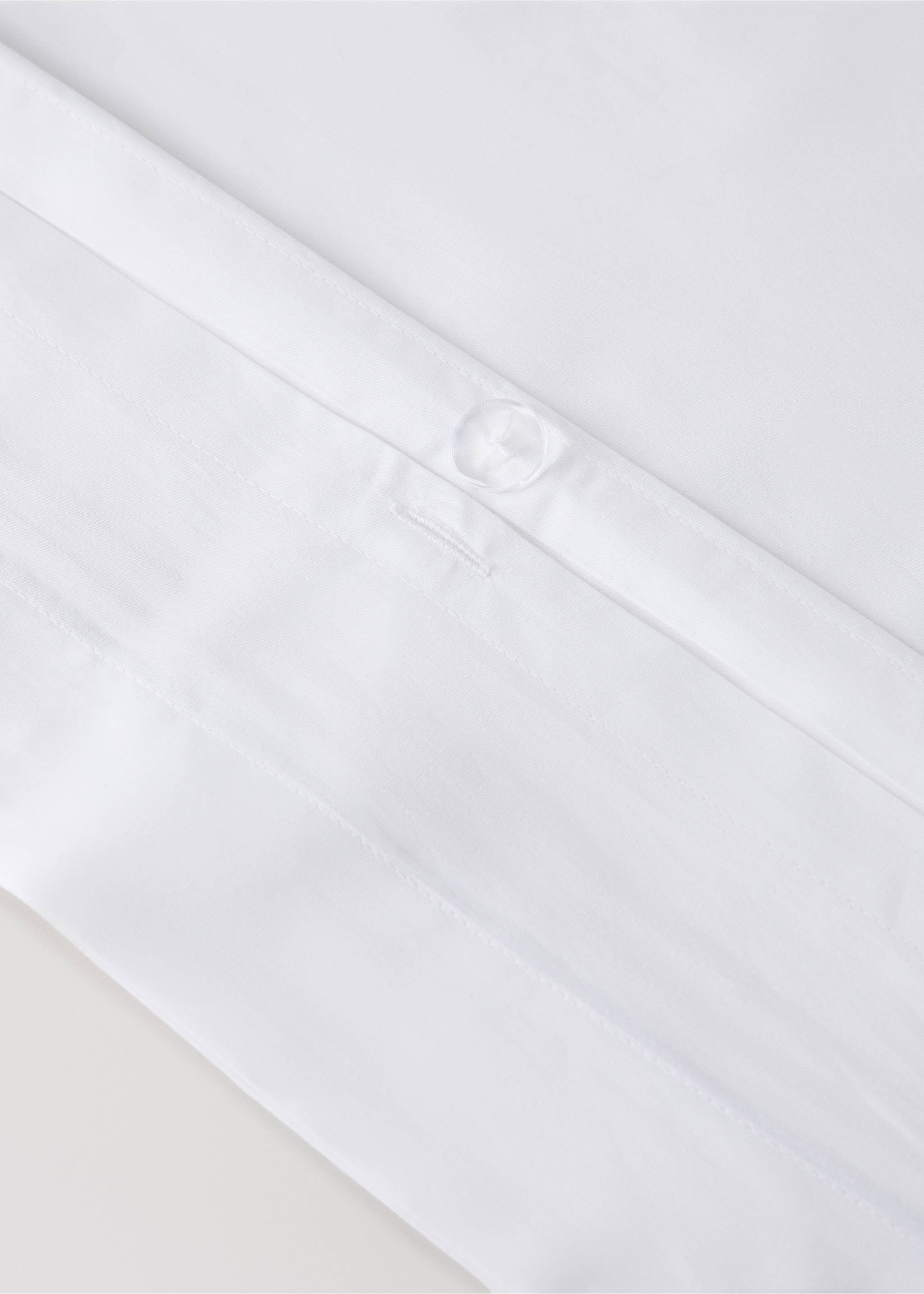 Embroidered 100% cotton duvet cover for 150/160 cm bed - Details of the article 2, Ecru. Ref: 37004132-00.