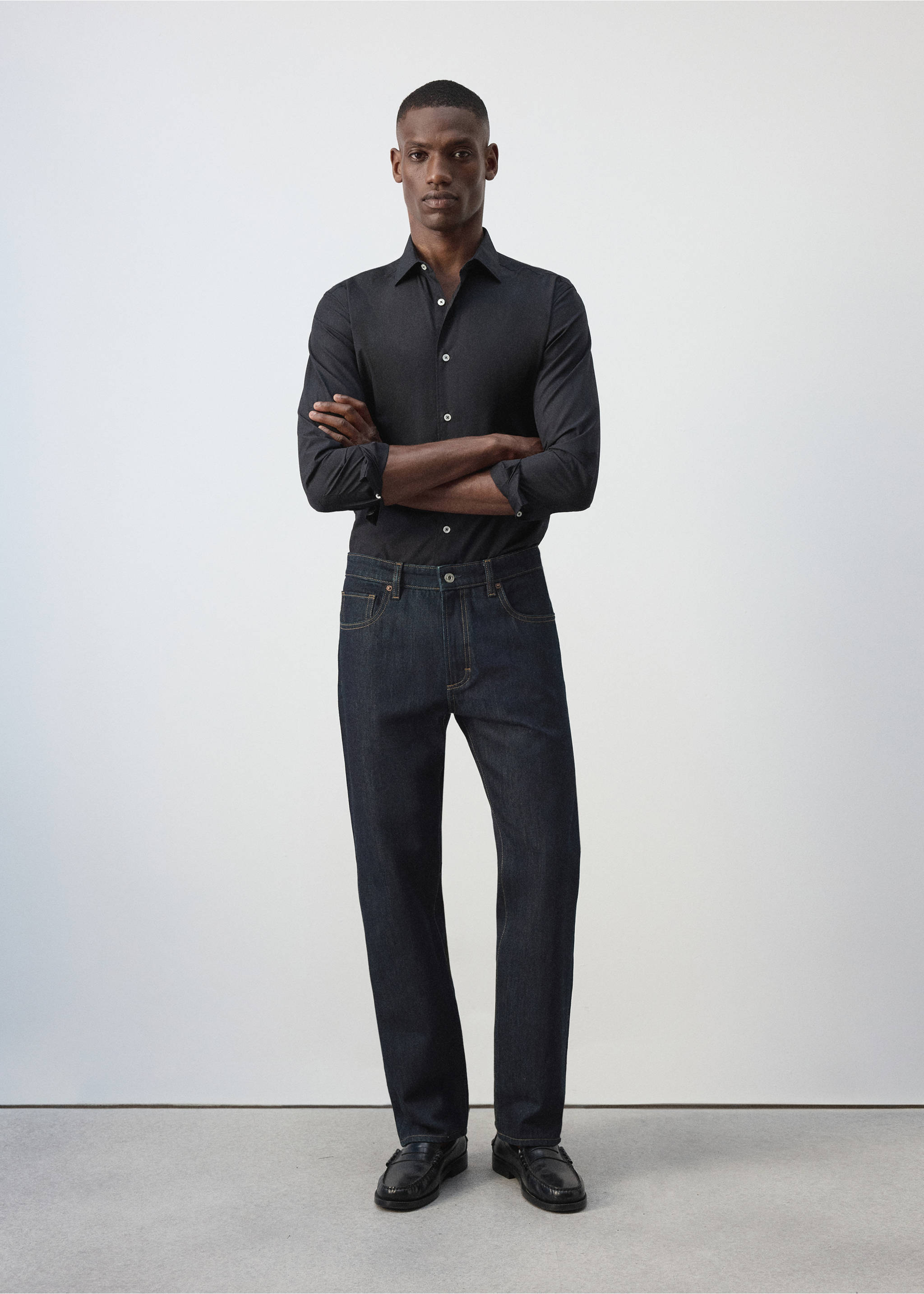 Moby relaxed fit dark wash jeans - General plane, Open Blue. Ref: 37004408-00.