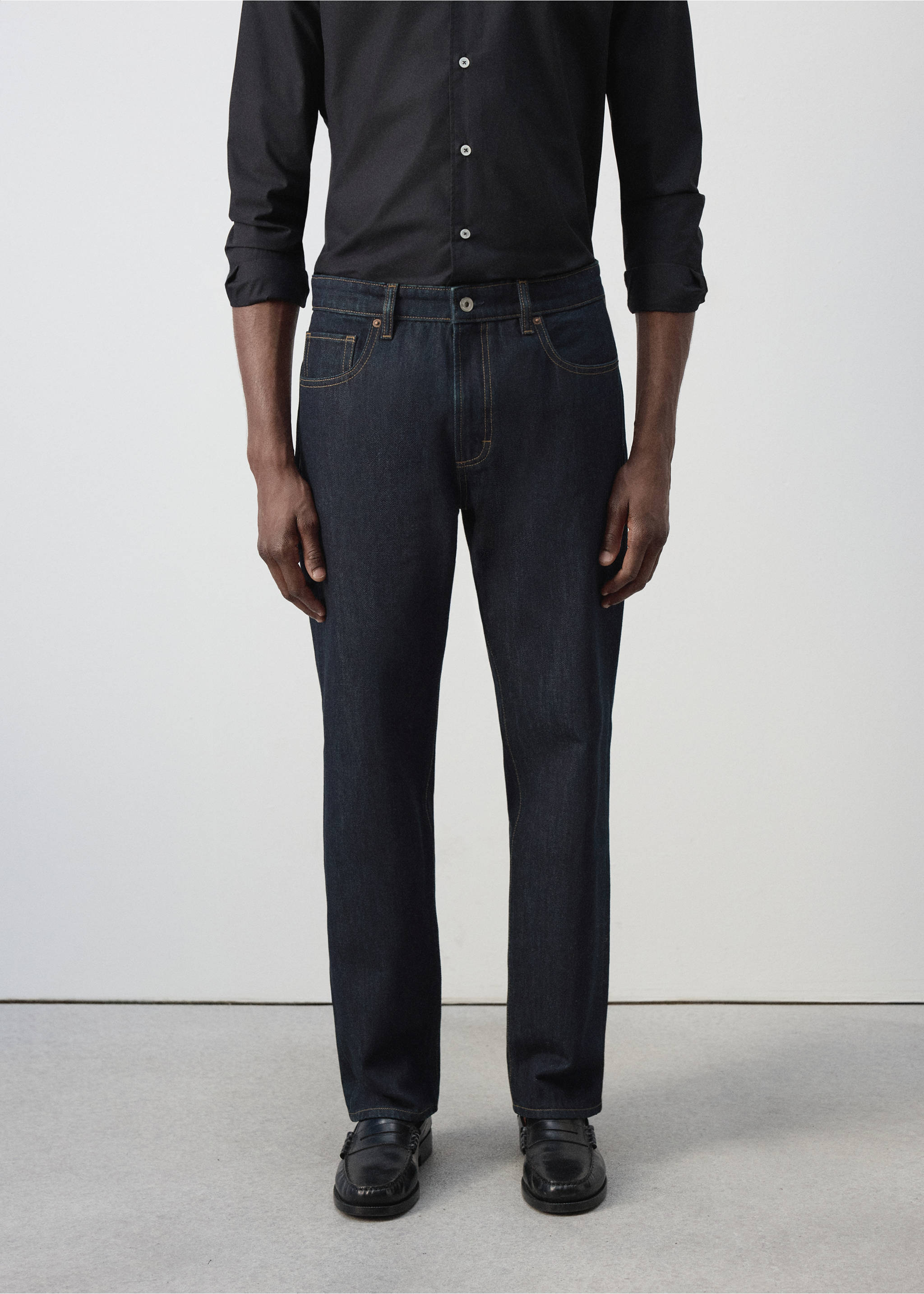 Moby relaxed fit dark wash jeans - Medium plane, Open Blue. Ref: 37004408-00.