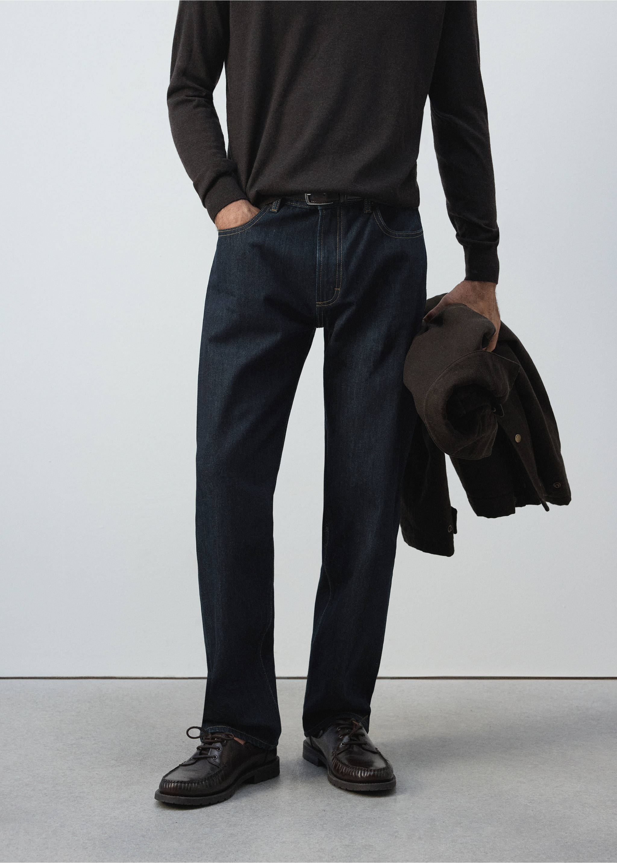 Moby relaxed fit dark wash jeans - Medium plane, Open Blue. Ref: 37004408-01.