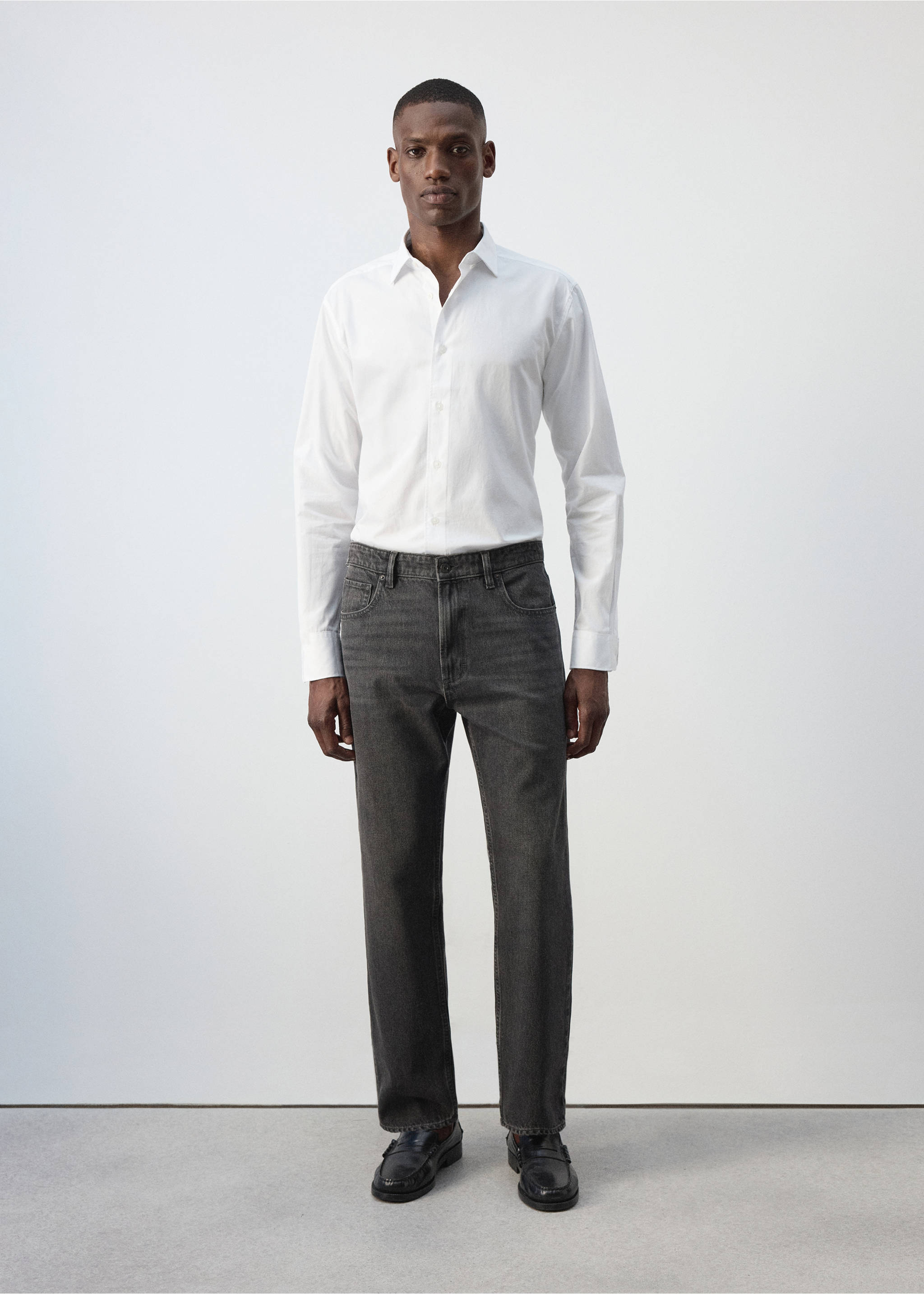 Moby relaxed fit dark wash jeans - General plane, Open Grey. Ref: 37004409-00.