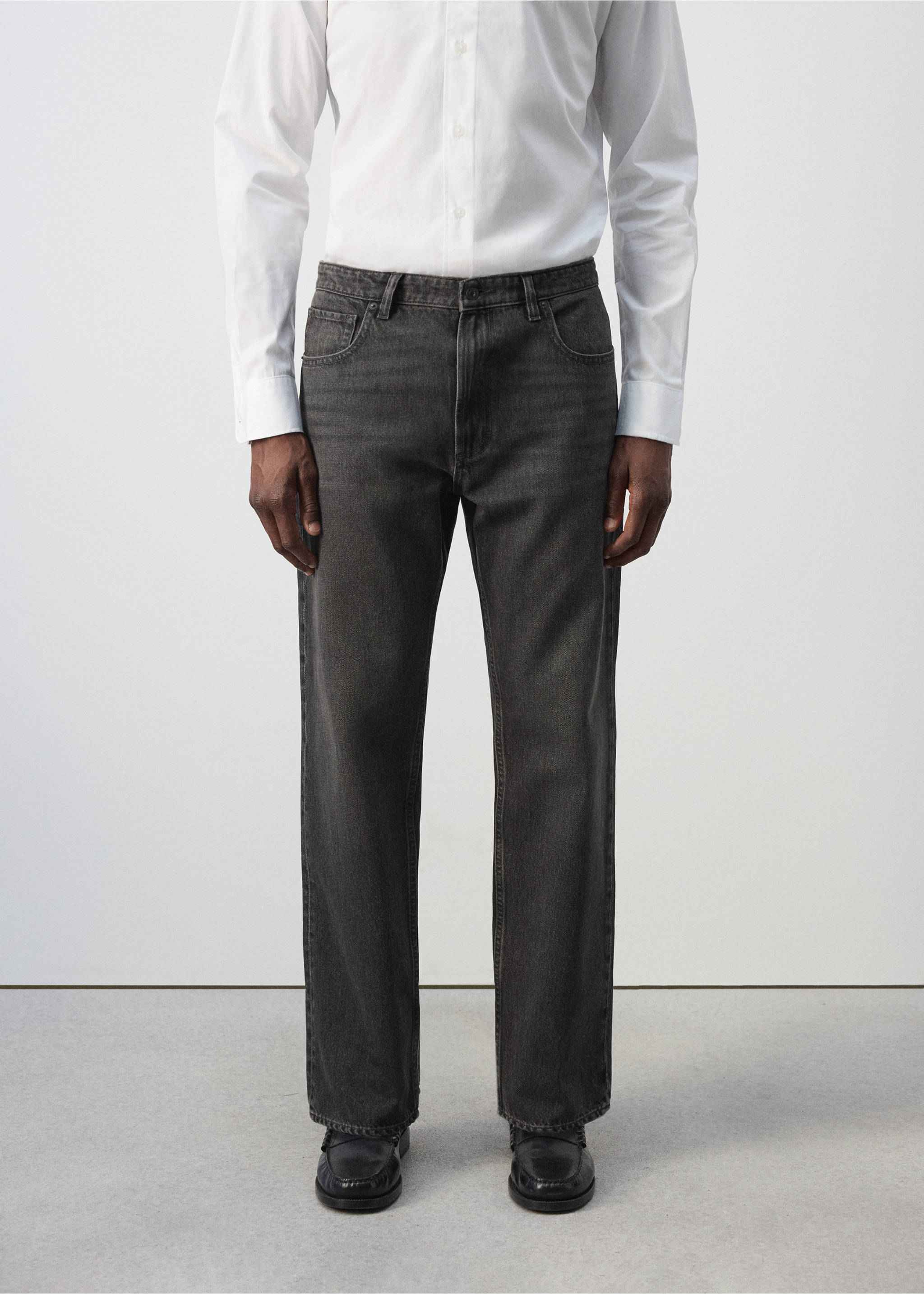 Moby relaxed fit dark wash jeans - Medium plane, Open Grey. Ref: 37004409-00.