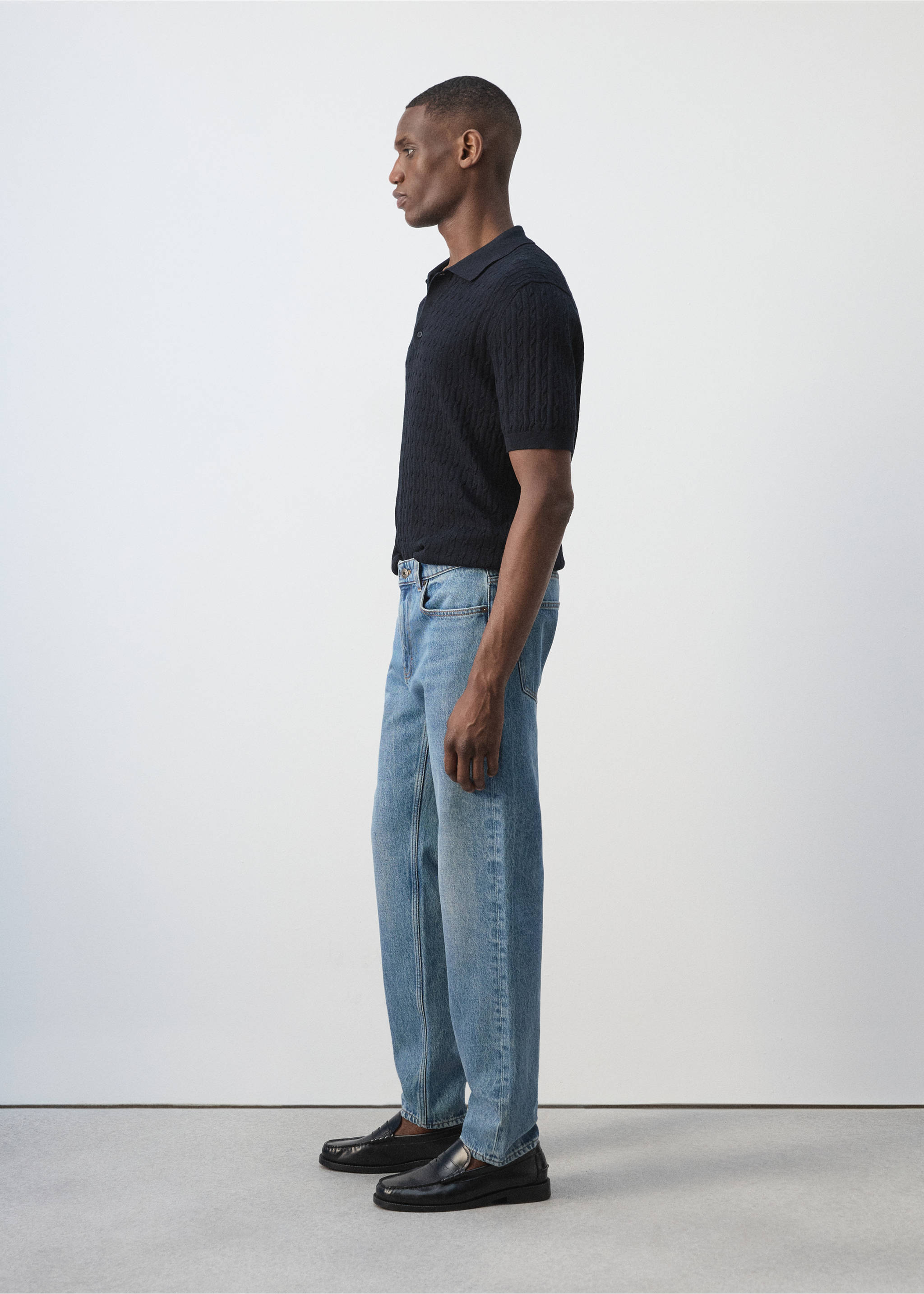 Bob regular-fit jeans - Details of the article 2, Medium Blue. Ref: 37004411-00.