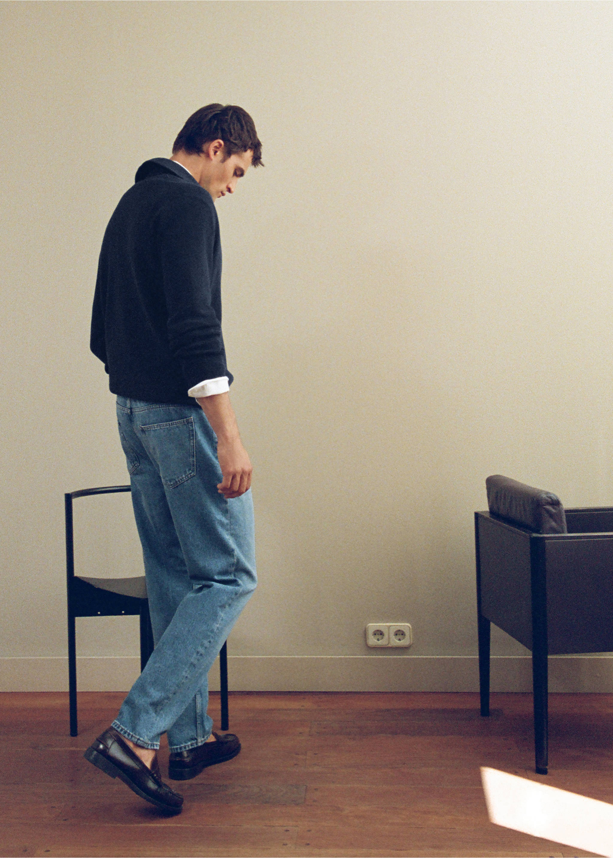 Bob regular-fit jeans - Details of the article 5, Medium Blue. Ref: 37004411-00.