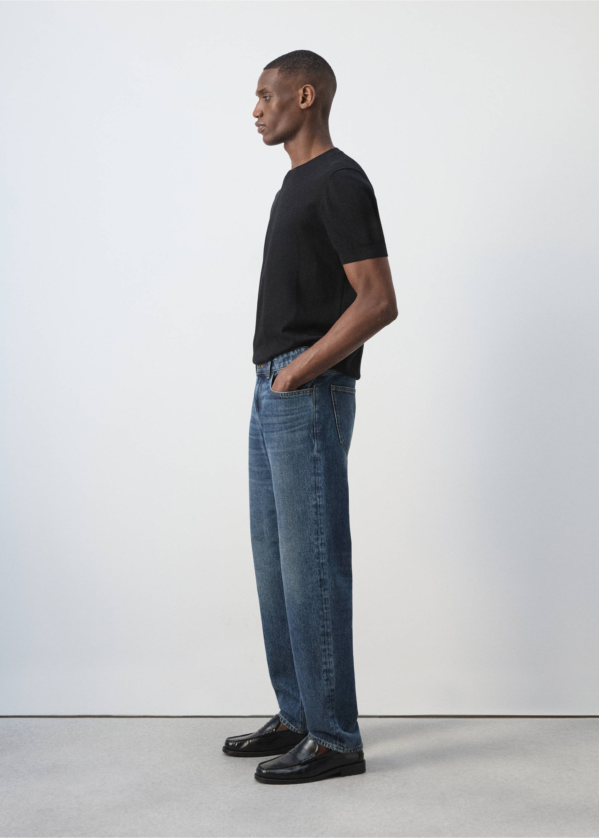 Regular Fit-Jeans Bob - Detail des Artikels 2, Dunkelblau. Ref: 37004412-00.