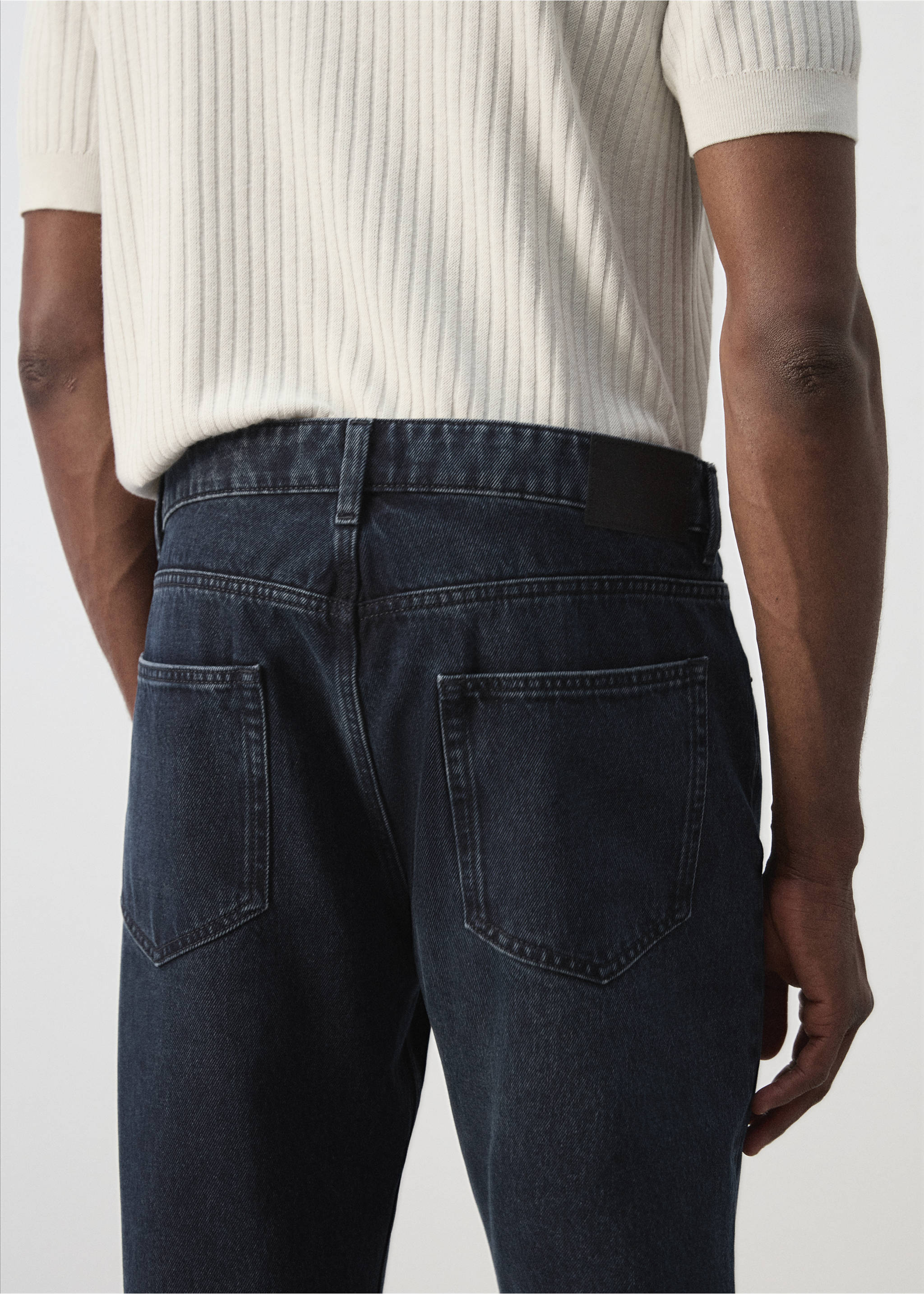 Bob regular-fit jeans - Details of the article 4, Deep Dark Blue. Ref: 37004413-00.