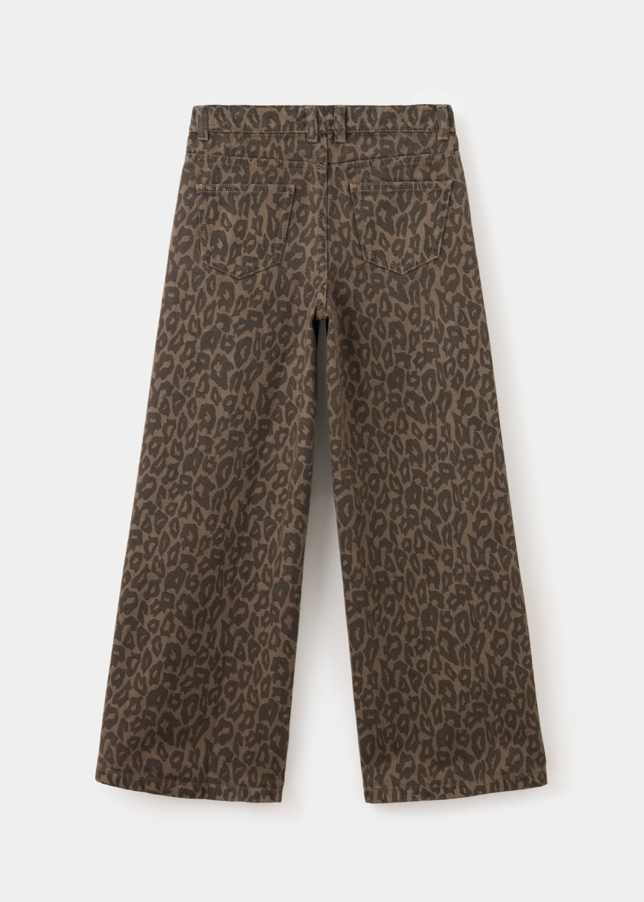 Wide leg animal print jeans - Reverse of the article