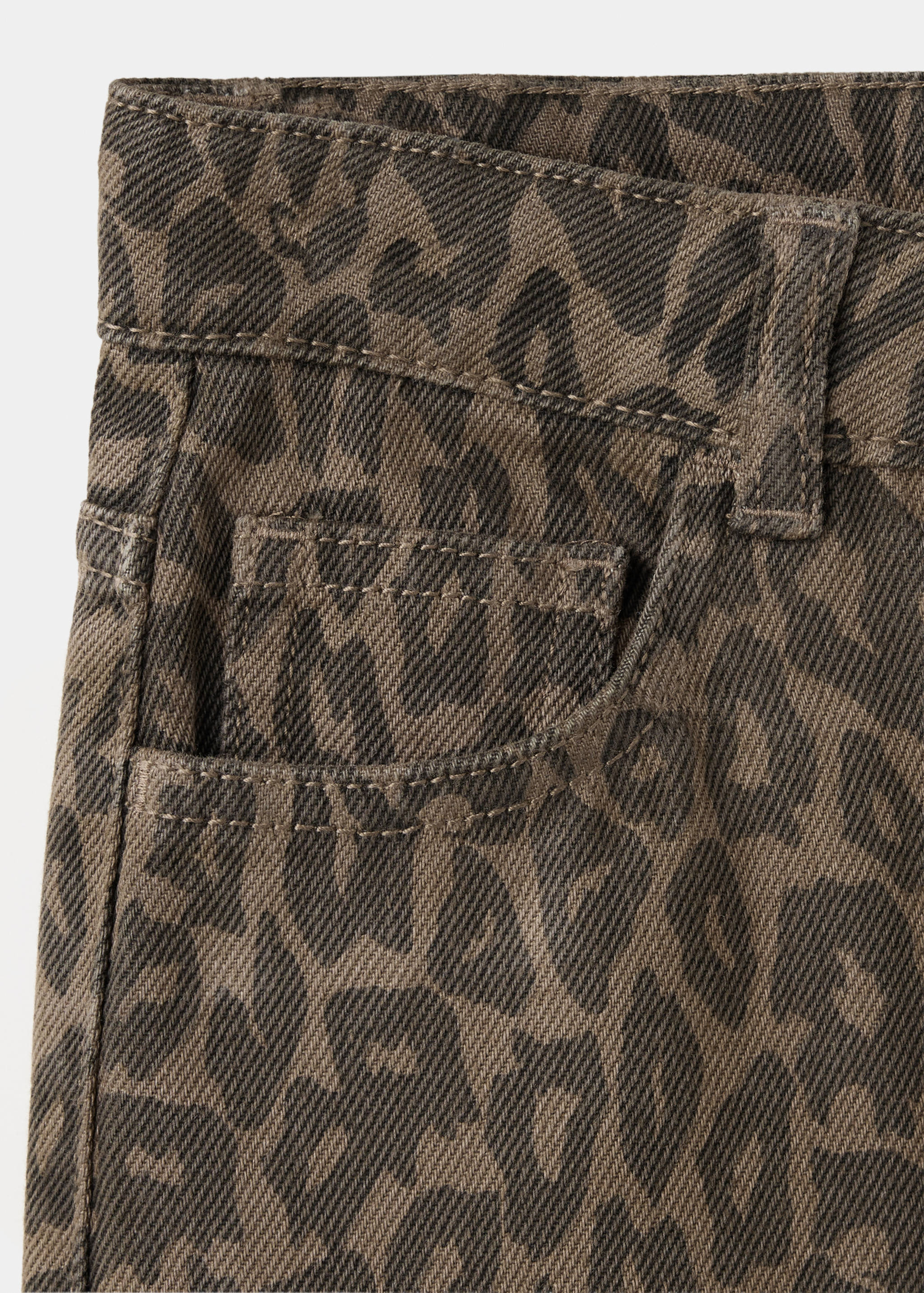 Wide leg animal print jeans - Details of the article 0