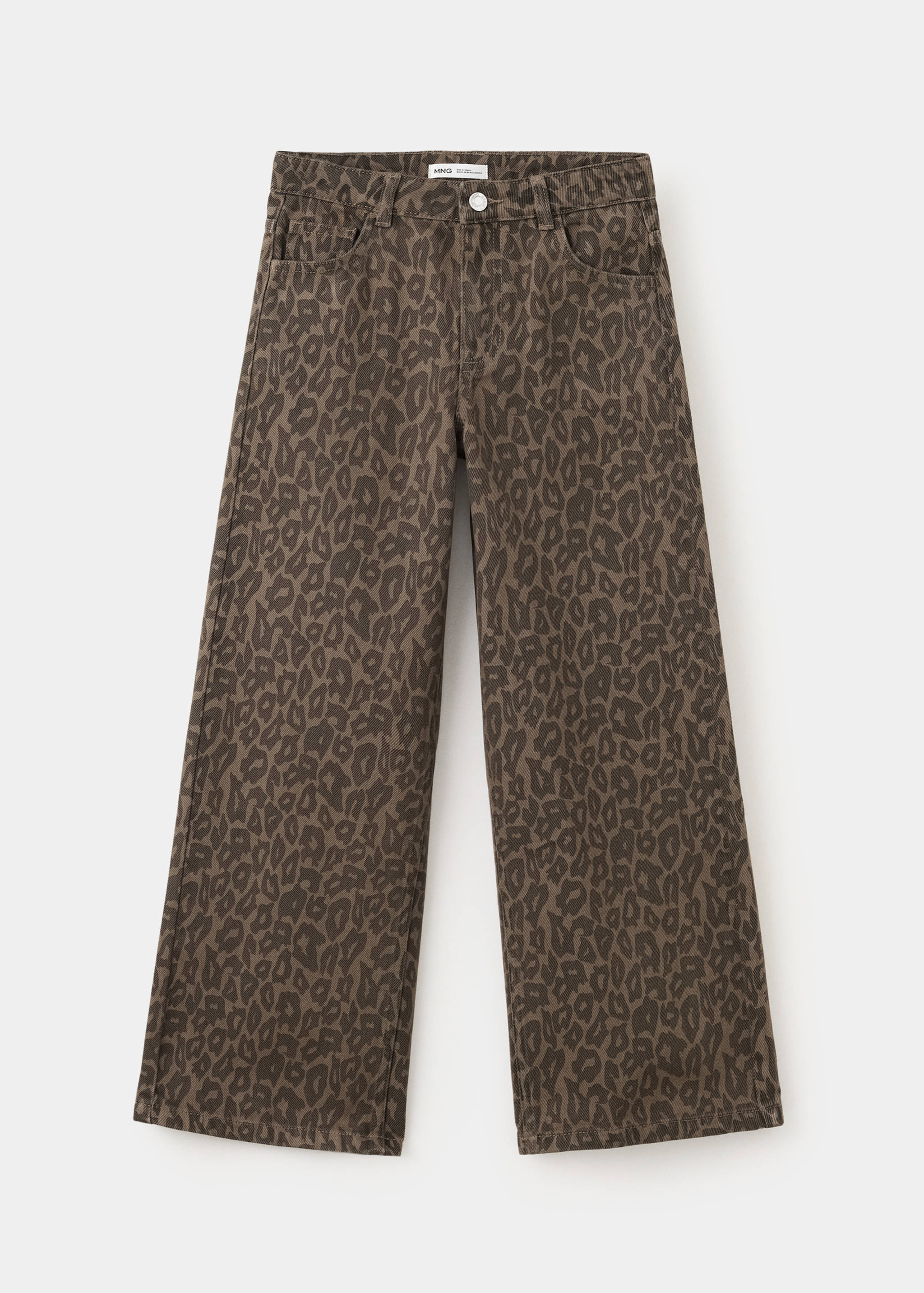 Wide leg animal print jeans - Article without model