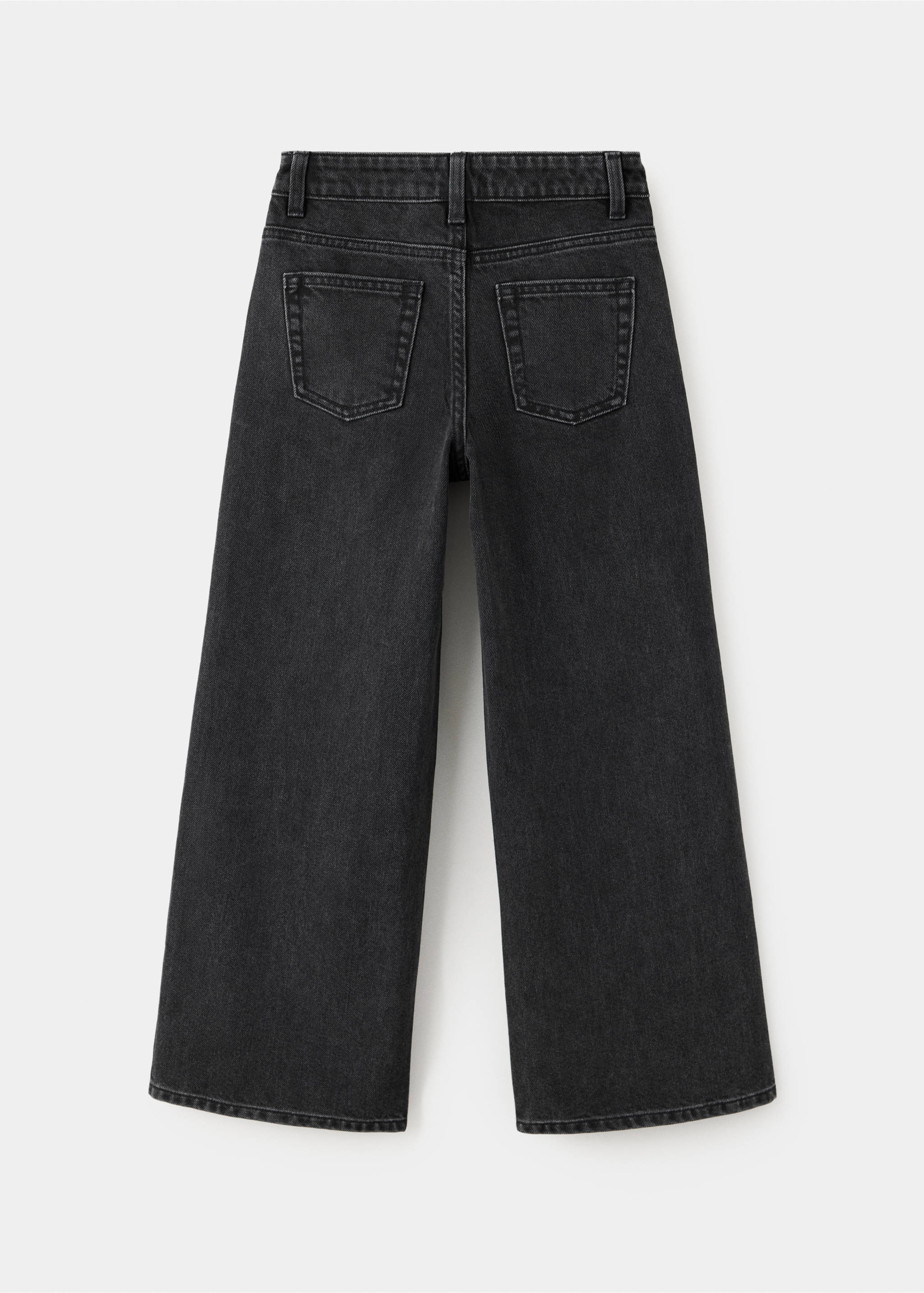 Sequined wide-leg jeans - الجهة الخلفية للمنتج, دنيم أسود. Ref: 37004420-00.