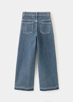 Straight-fit jeans with rhinestone detail — Dark Blue 7