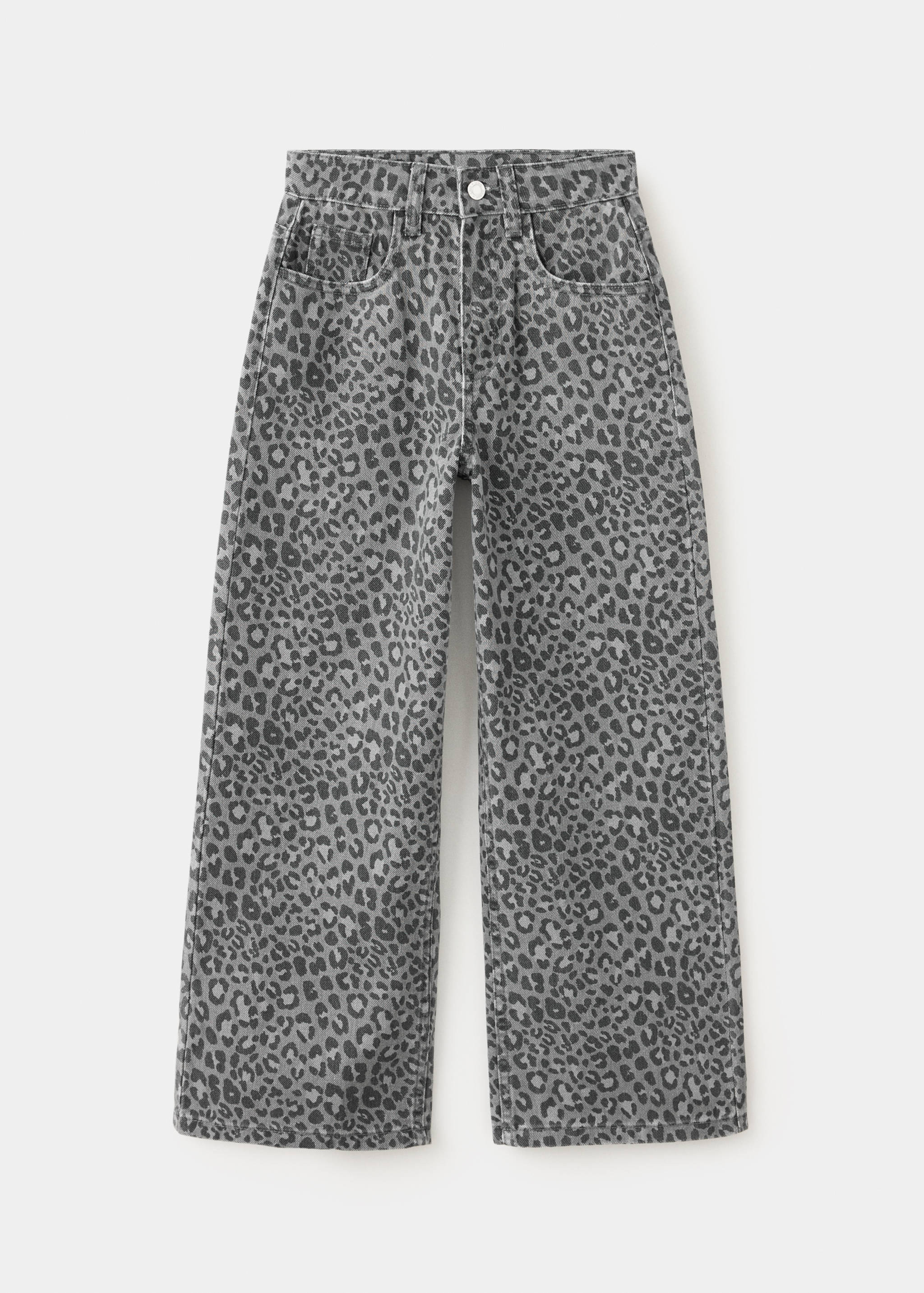 Leopard-print straight jeans - Article without model