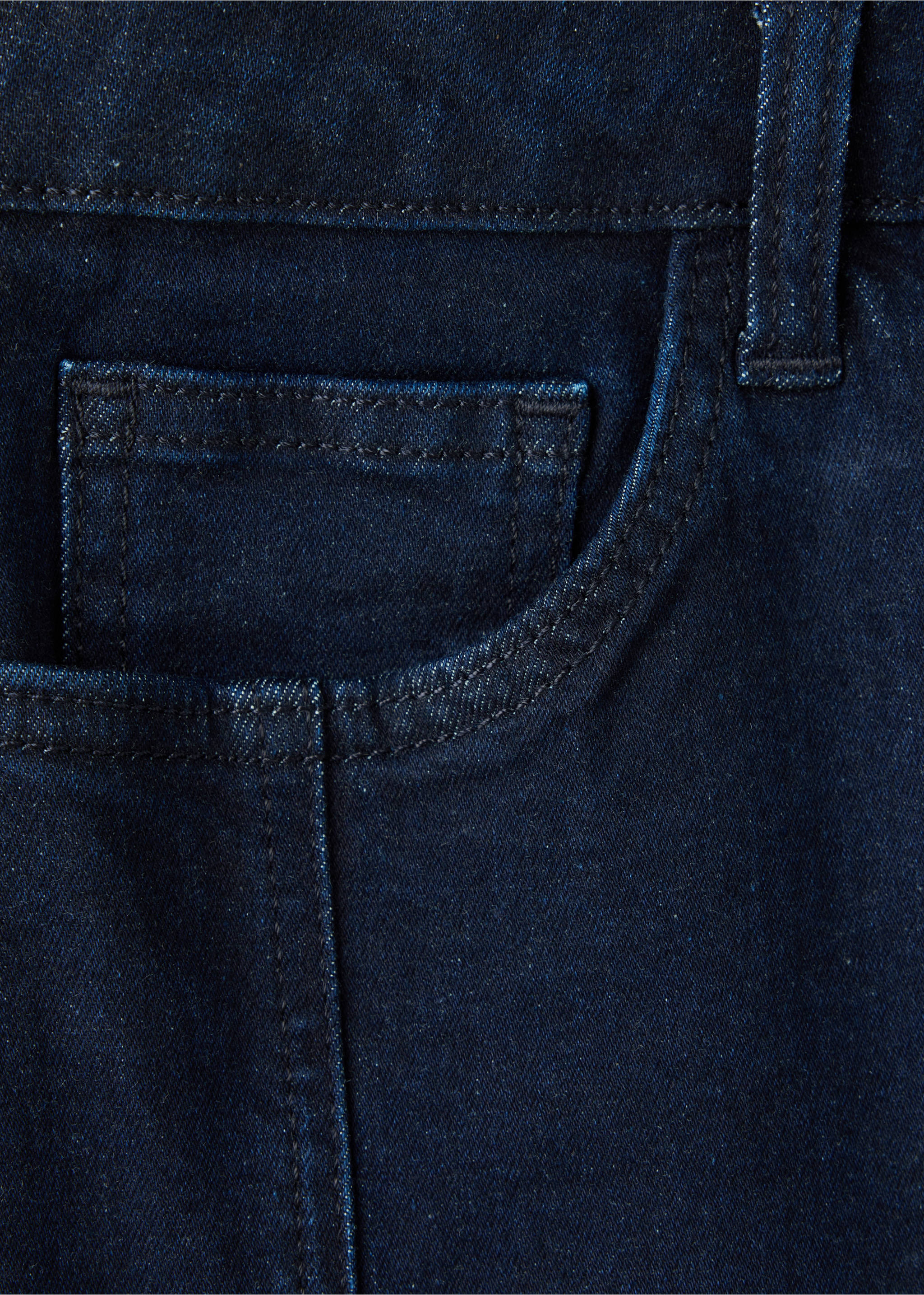 Wide-leg jeans with decorative stitching - Details of the article 0, Open Blue. Ref: 37004423-00.