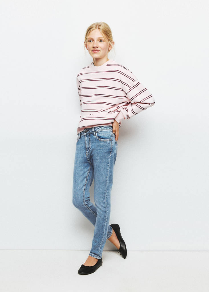 Skinny jeans with studs — Medium Blue