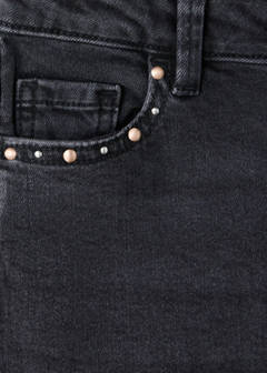 Skinny jeans with studs — Black denim 4