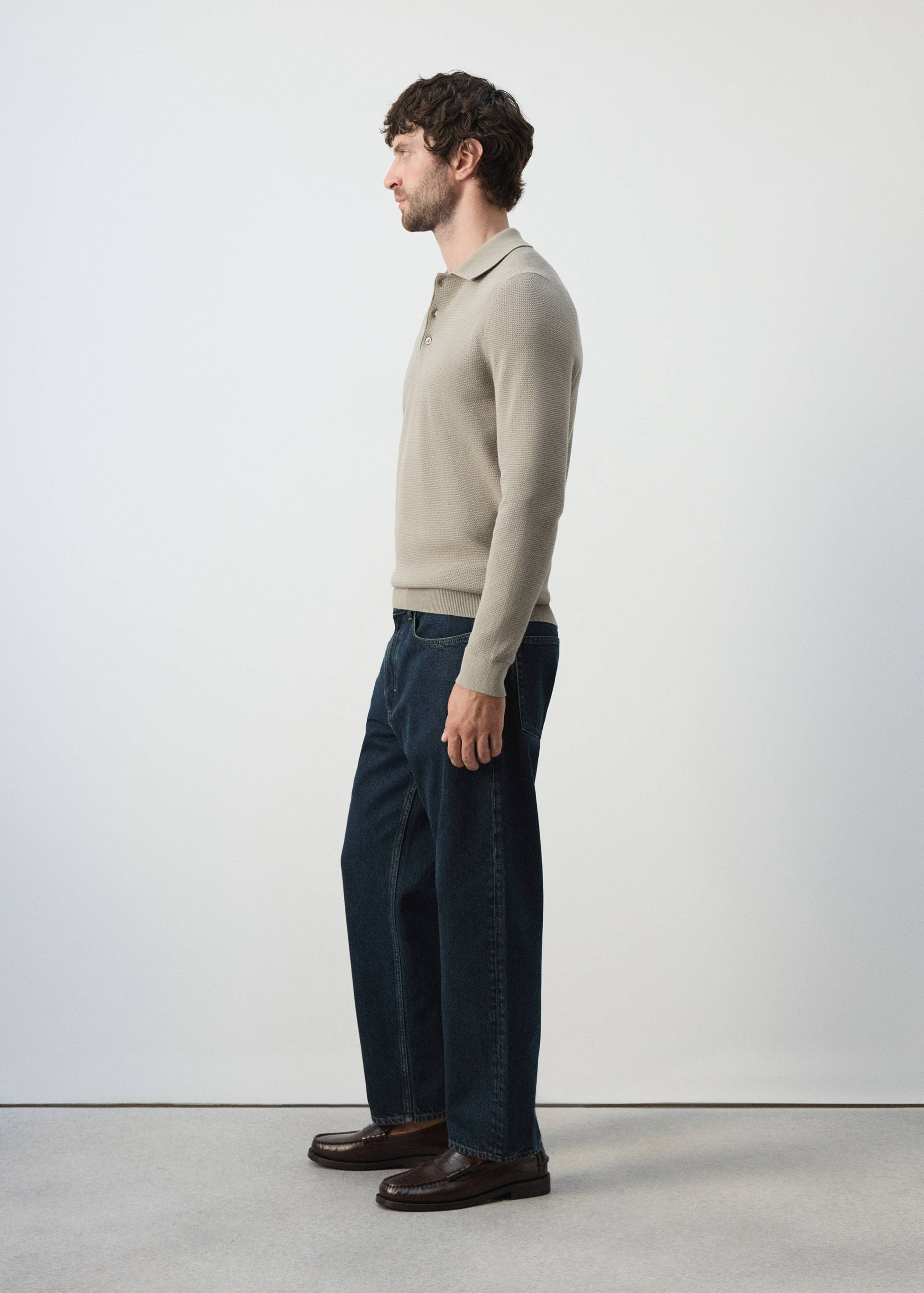 Polo en maille fine en mélange de coton - Détail de l'article 2
