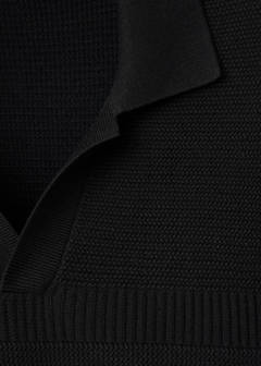 100% cotton fine knit polo — Black 9