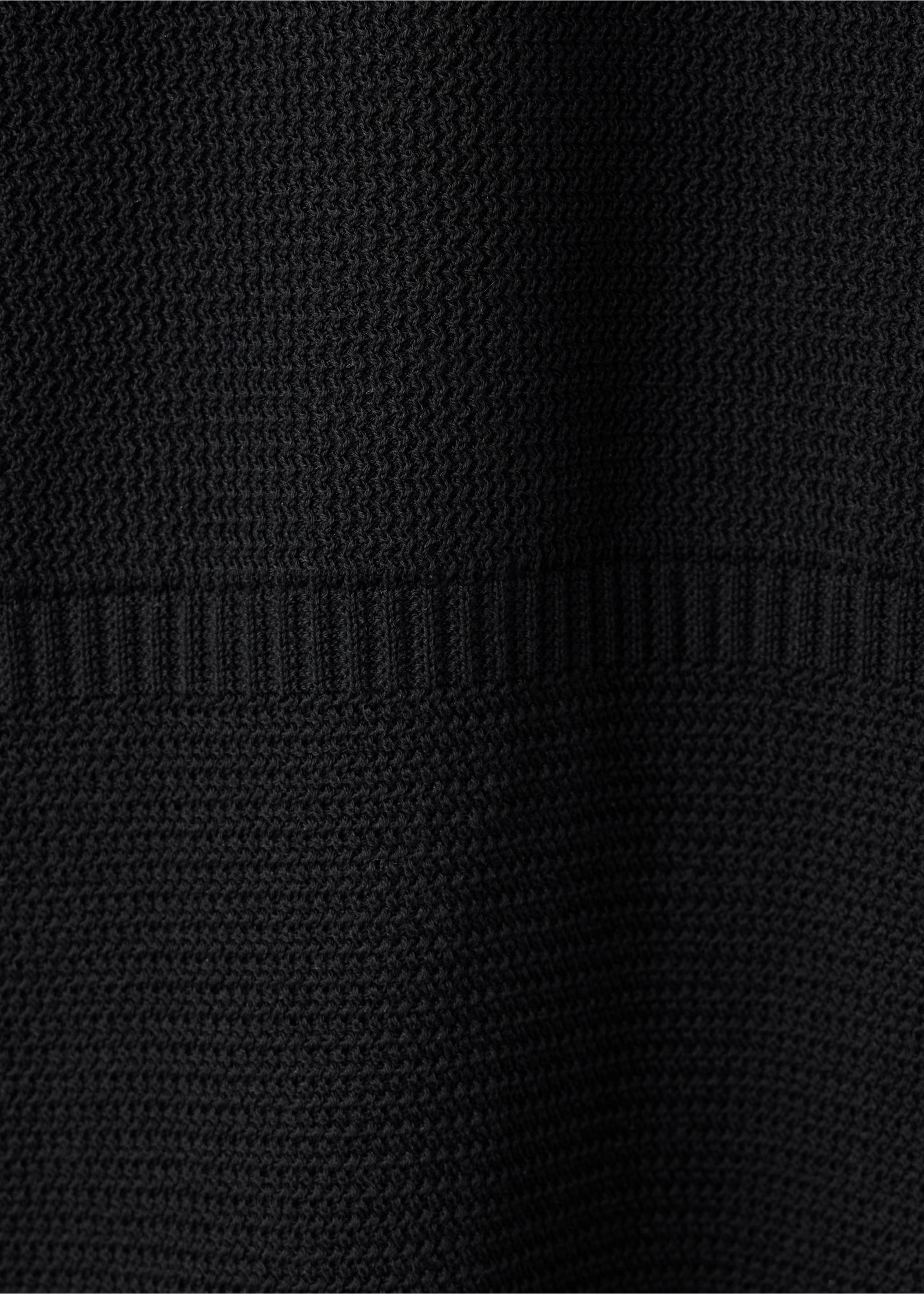 100% cotton fine knit polo - Details of the article 0, Black. Ref: 37004428-00.