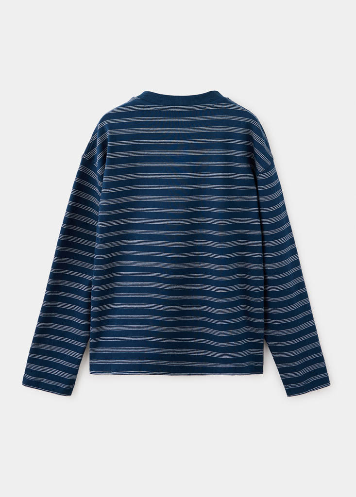 Striped oversized t-shirt — Navy