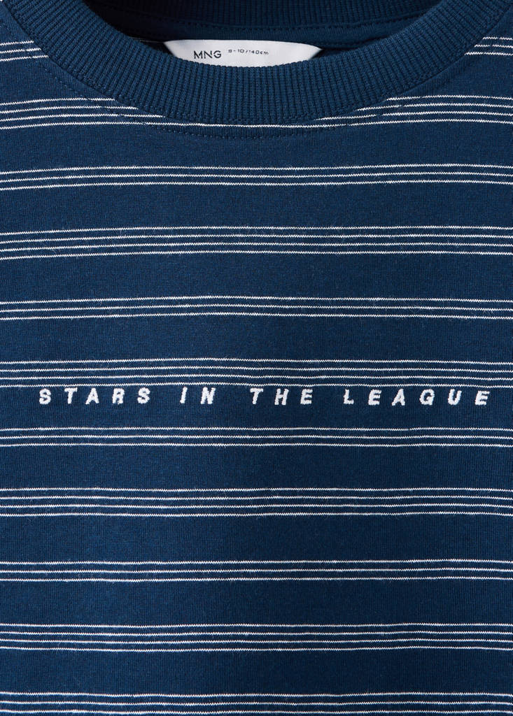 Striped oversized t-shirt — Navy
