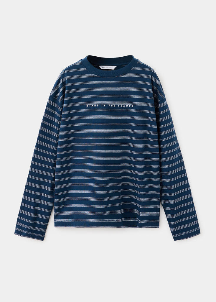 Striped oversized t-shirt — Navy