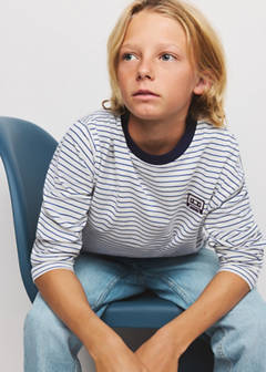 Striped oversized t-shirt — White 2