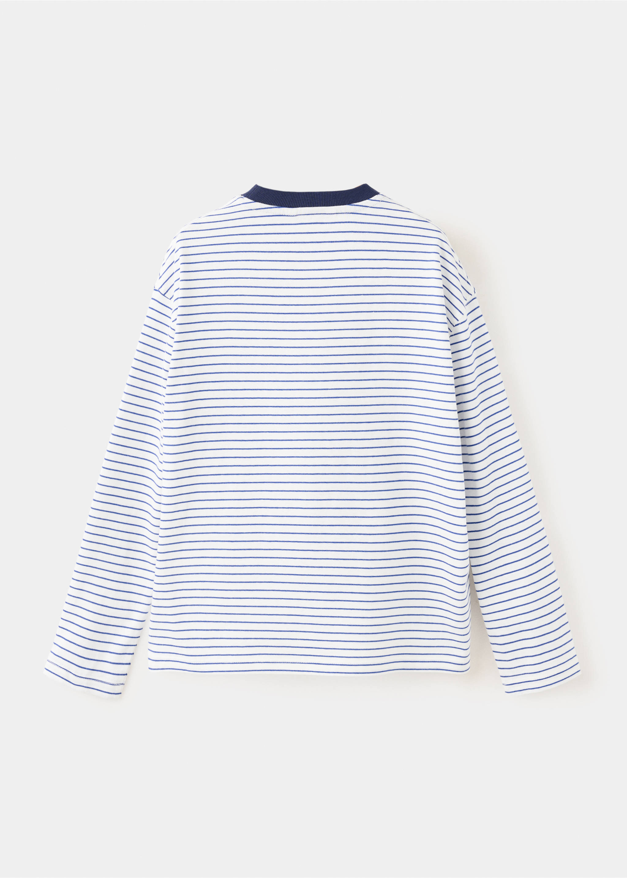 T-shirt oversize rayures - Verso de l’article, Blanc. Ref: 37004430-00.