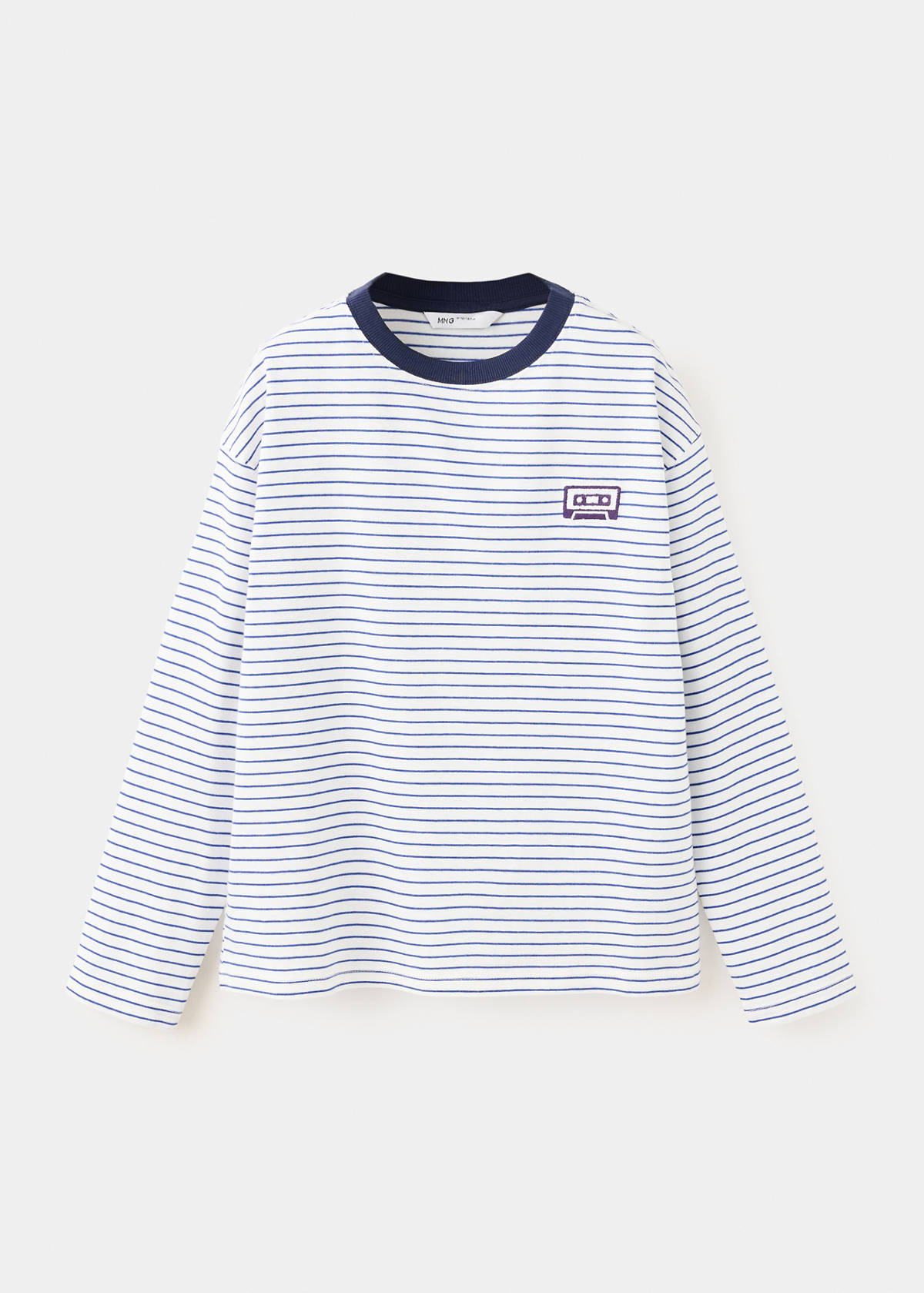 Striped oversized t-shirt — White