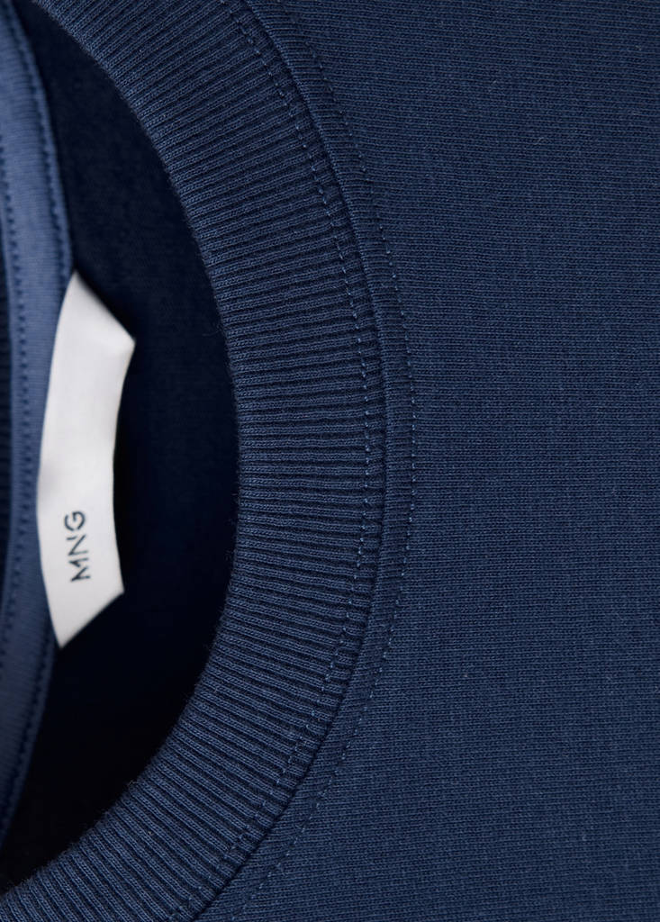 Oversized T-shirt with printed details — Navy