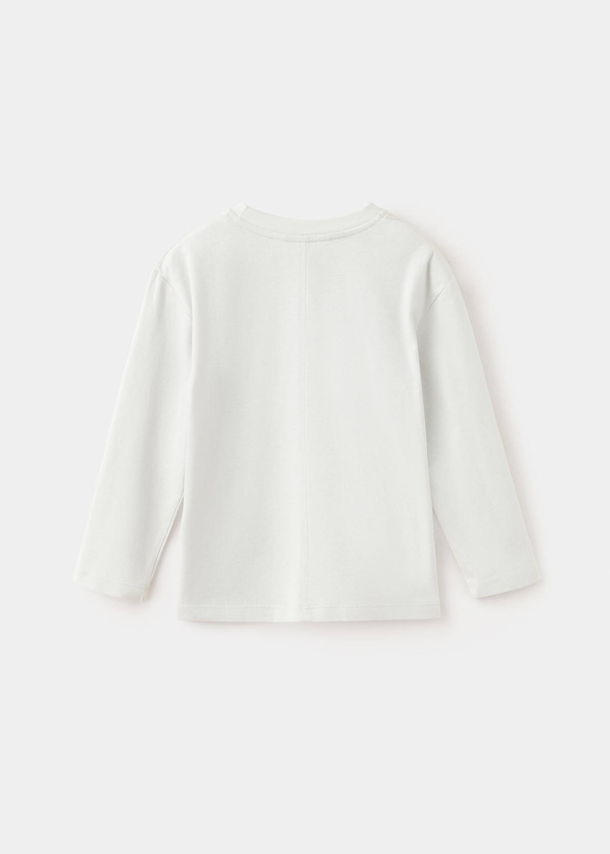 Printed cotton-blend t-shirt — White