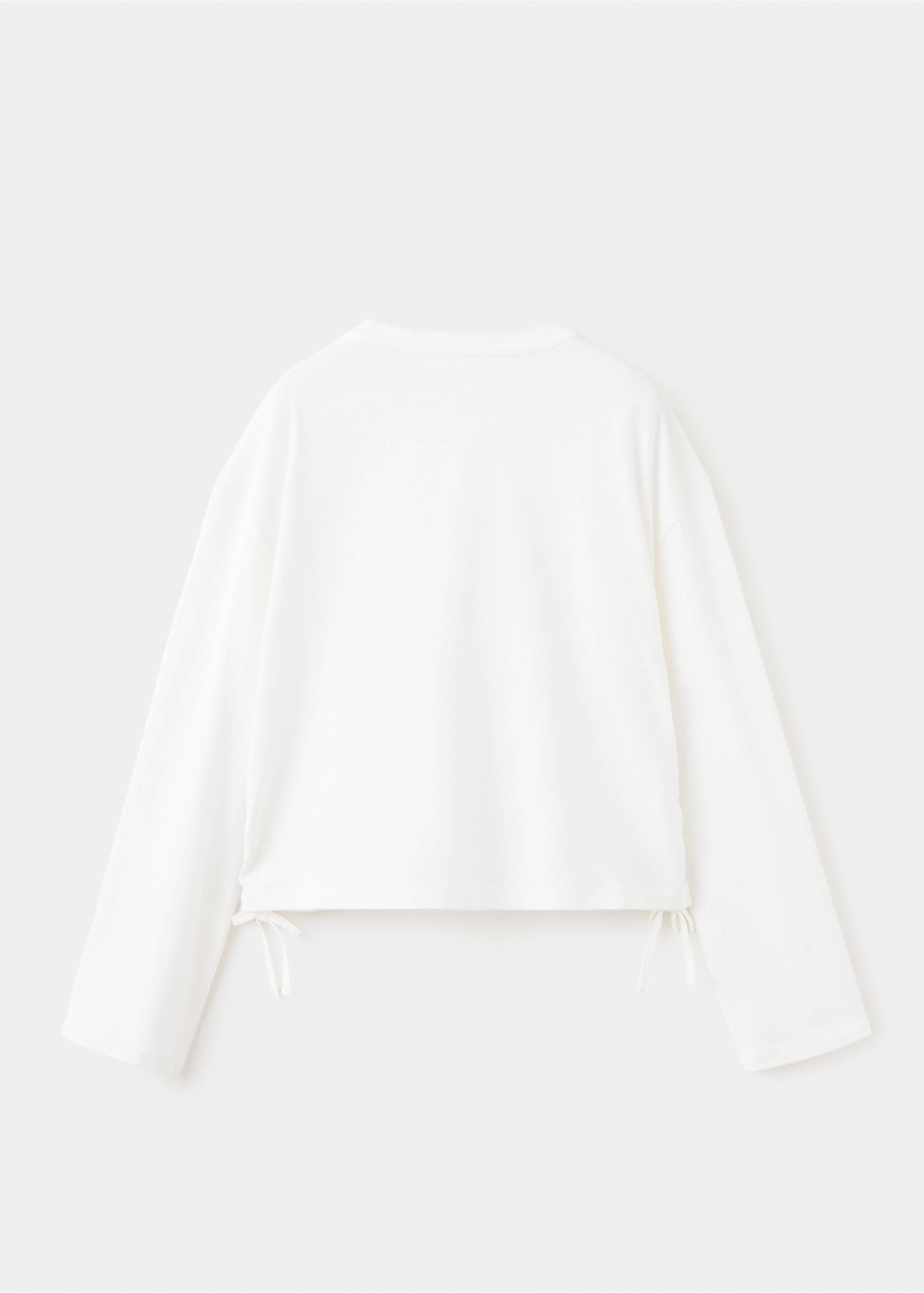 Cotton T-shirt with gathered details - Reverse of the article, Off White. Ref: 37004437-00.