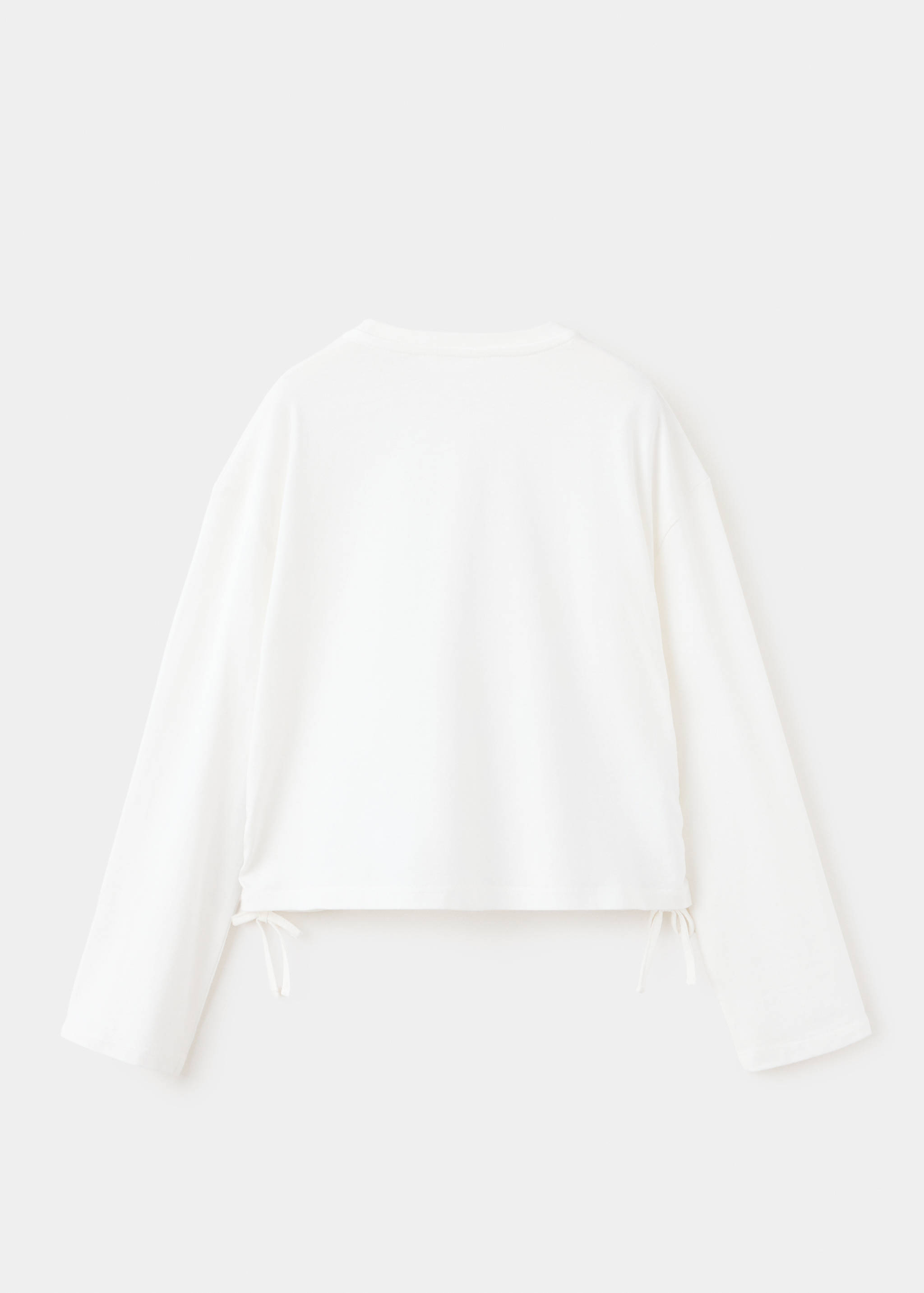 Cotton T-shirt with gathered details - Reverse of the article
