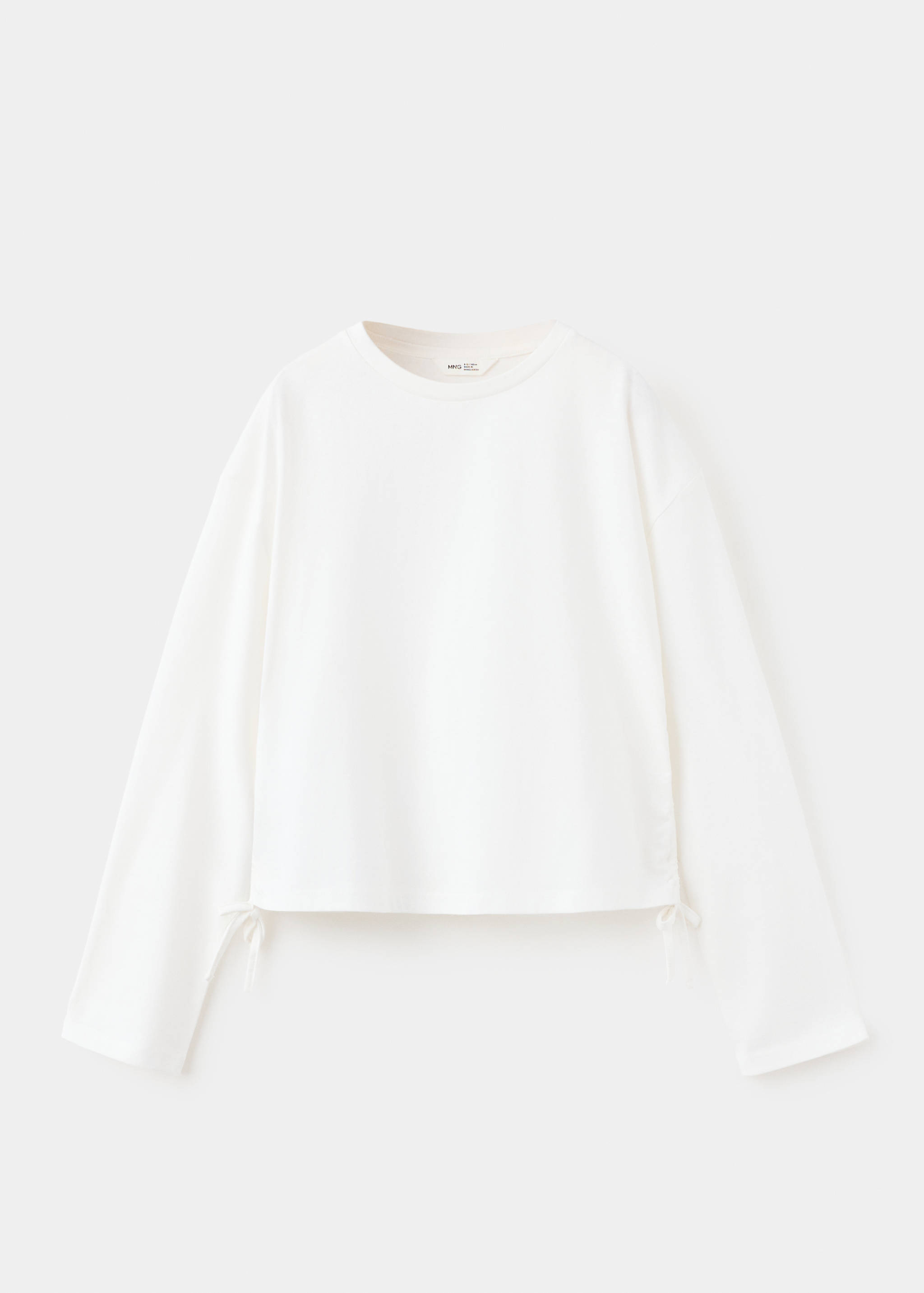 Cotton T-shirt with gathered details - Article without model