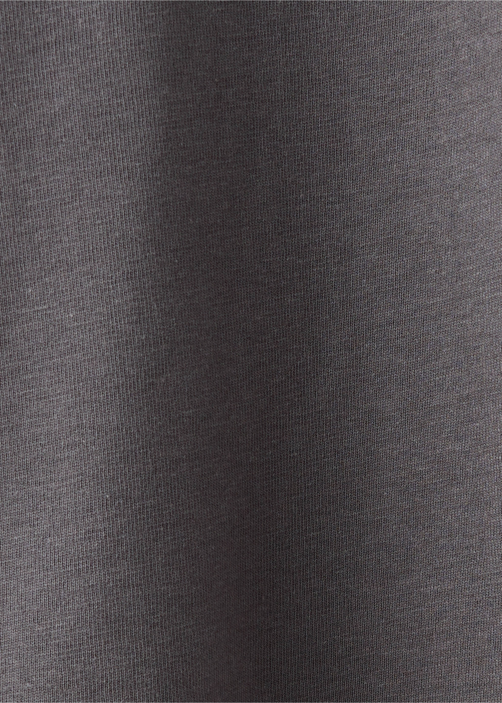 Cotton T-shirt with gathered details - Details of the article 8, Charcoal. Ref: 37004437-00.