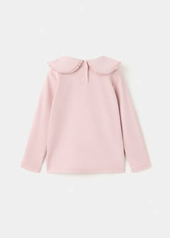 Cotton baby collar T-shirt — Pink 6